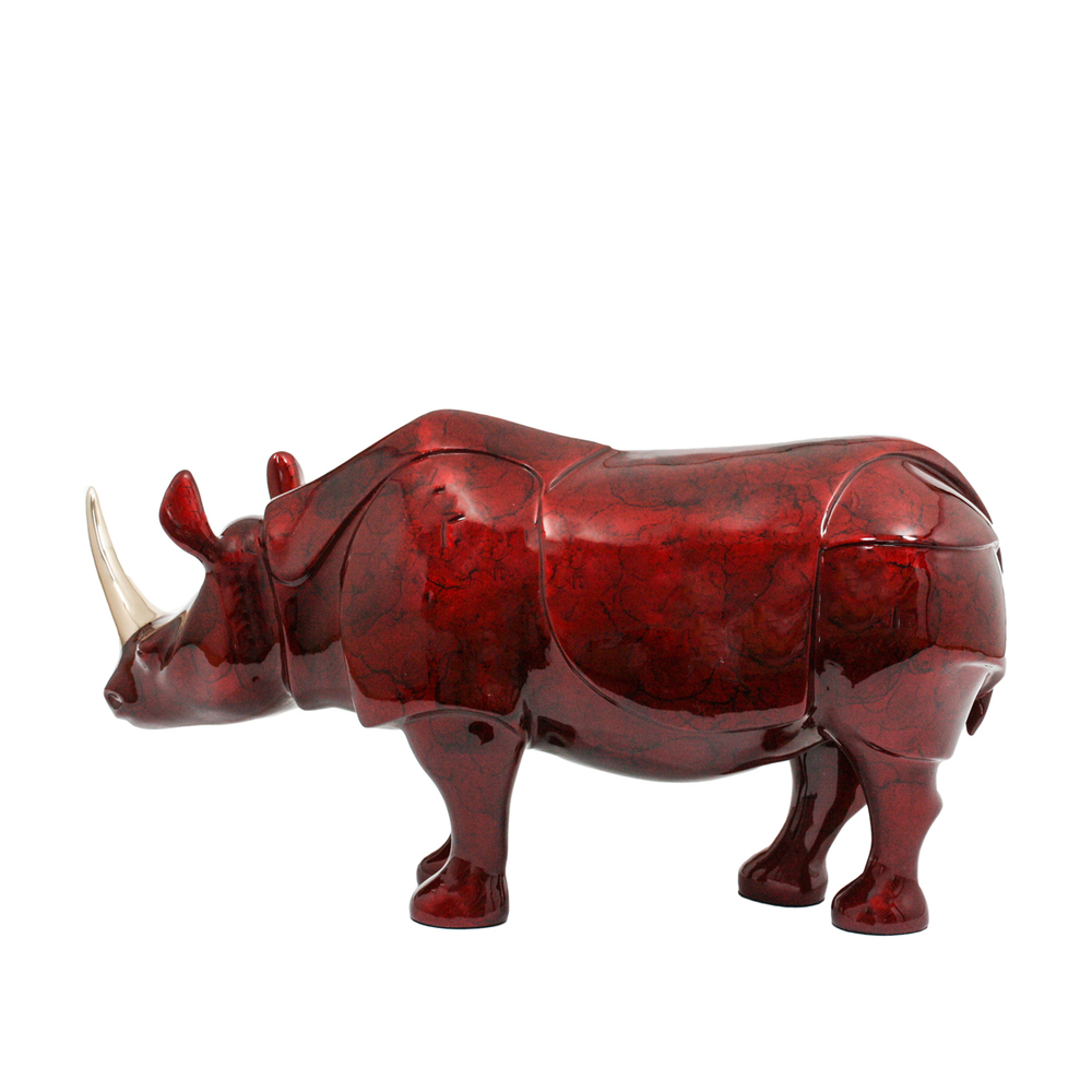 Loet Vanderveen - RHINO (137) - BRONZE - 18 X 7 X 9.5 - These sculptures are bronze limited editions.
<br>
<br><a href="/[sculpture]/[available]-[patina]-[swatches]/">More than 30 patinas are available</a>. Available patinas are indicated as IN STOCK. Loet Vanderveen limited editions are always in strong demand and our stocked inventory sells quickly. Special orders are not being taken at this time.
<br>
<br>Allow a few weeks for your sculptures to arrive as each one is thoroughly prepared and packed in our warehouse. This includes fully customized crating and boxing for each piece. Your patience is appreciated during this process as we strive to ensure that your new artwork safely arrives.
<br>
<br>Shipping and Handling TBD