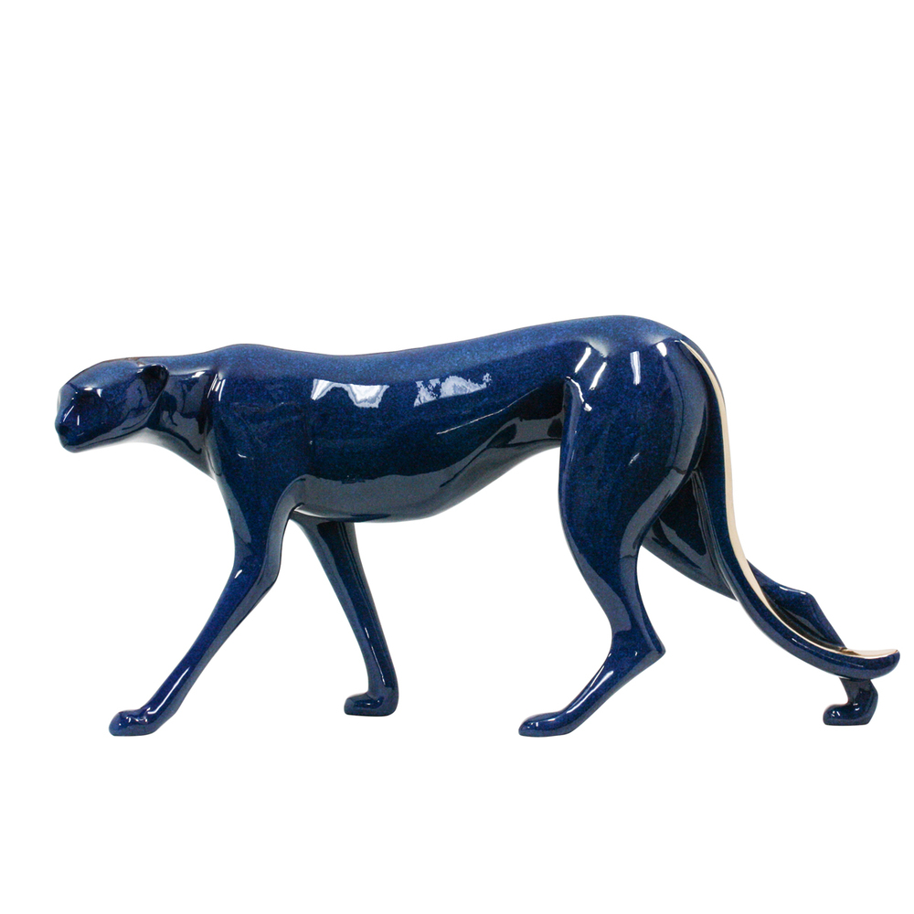 Loet Vanderveen - CHEETAH, STALKING (138) - BRONZE - 20 X 9 X 13 - Free Shipping Anywhere In The USA!
<br>
<br>These sculptures are bronze limited editions.
<br>
<br><a href="/[sculpture]/[available]-[patina]-[swatches]/">More than 30 patinas are available</a>. Available patinas are indicated as IN STOCK. Loet Vanderveen limited editions are always in strong demand and our stocked inventory sells quickly. Please contact the galleries for any special orders.
<br>
<br>Allow a few weeks for your sculptures to arrive as each one is thoroughly prepared and packed in our warehouse. This includes fully customized crating and boxing for each piece. Your patience is appreciated during this process as we strive to ensure that your new artwork safely arrives.