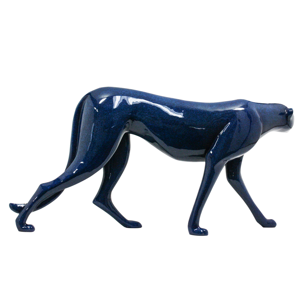 Loet Vanderveen - CHEETAH, STALKING (138) - BRONZE - 20 X 9 X 13 - Free Shipping Anywhere In The USA!
<br>
<br>These sculptures are bronze limited editions.
<br>
<br><a href="/[sculpture]/[available]-[patina]-[swatches]/">More than 30 patinas are available</a>. Available patinas are indicated as IN STOCK. Loet Vanderveen limited editions are always in strong demand and our stocked inventory sells quickly. Please contact the galleries for any special orders.
<br>
<br>Allow a few weeks for your sculptures to arrive as each one is thoroughly prepared and packed in our warehouse. This includes fully customized crating and boxing for each piece. Your patience is appreciated during this process as we strive to ensure that your new artwork safely arrives.