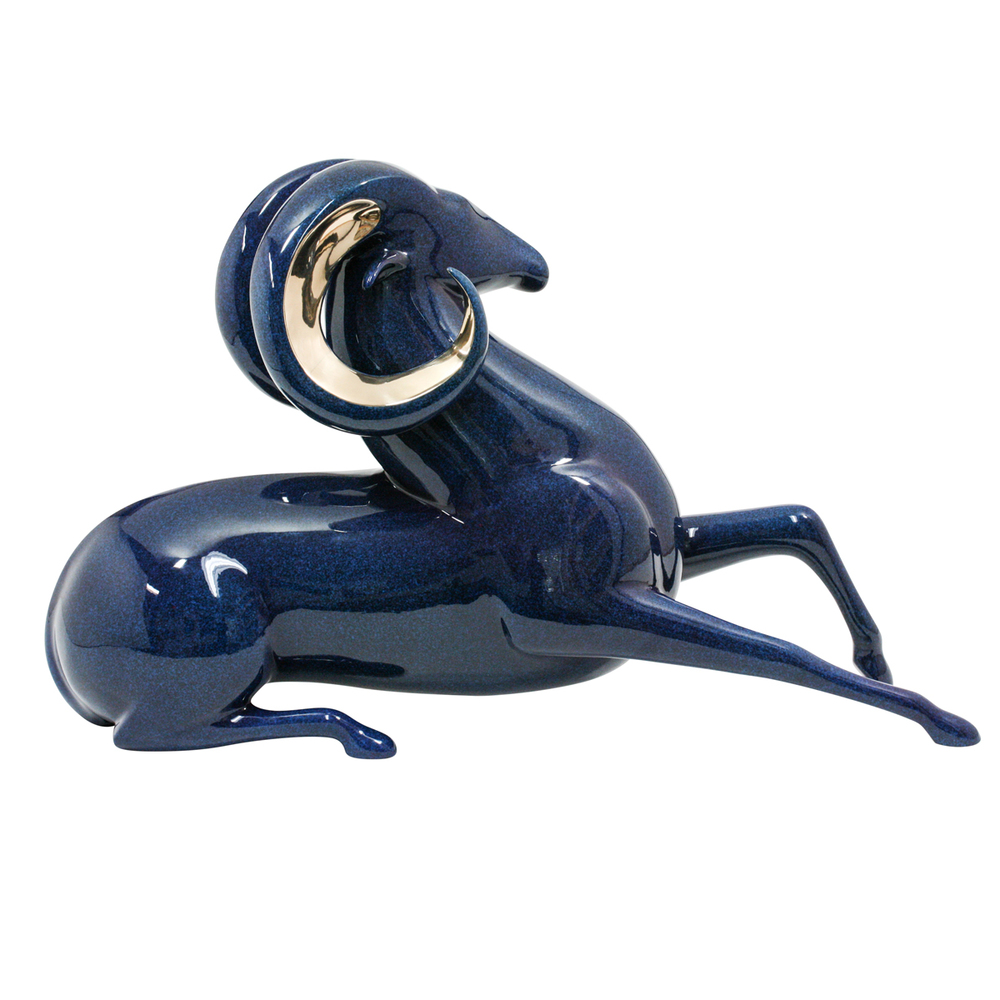 Loet Vanderveen - BIGHORN (139) - BRONZE - 21 X 7 X 14 - These sculptures are bronze limited editions.
<br>
<br><a href="/[sculpture]/[available]-[patina]-[swatches]/">More than 30 patinas are available</a>. Available patinas are indicated as IN STOCK. Loet Vanderveen limited editions are always in strong demand and our stocked inventory sells quickly. Special orders are not being taken at this time.
<br>
<br>Allow a few weeks for your sculptures to arrive as each one is thoroughly prepared and packed in our warehouse. This includes fully customized crating and boxing for each piece. Your patience is appreciated during this process as we strive to ensure that your new artwork safely arrives.
<br>
<br>Shipping and Handling TBD