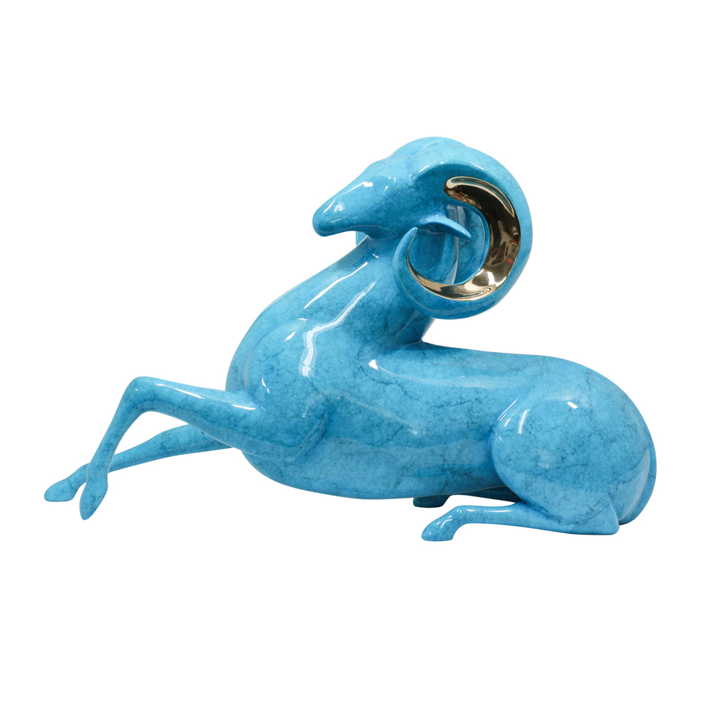 Loet Vanderveen - BIGHORN (139) - BRONZE - 21 X 7 X 14 - These sculptures are bronze limited editions.
<br>
<br><a href="/[sculpture]/[available]-[patina]-[swatches]/">More than 30 patinas are available</a>. Available patinas are indicated as IN STOCK. Loet Vanderveen limited editions are always in strong demand and our stocked inventory sells quickly. Special orders are not being taken at this time.
<br>
<br>Allow a few weeks for your sculptures to arrive as each one is thoroughly prepared and packed in our warehouse. This includes fully customized crating and boxing for each piece. Your patience is appreciated during this process as we strive to ensure that your new artwork safely arrives.
<br>
<br>Shipping and Handling TBD