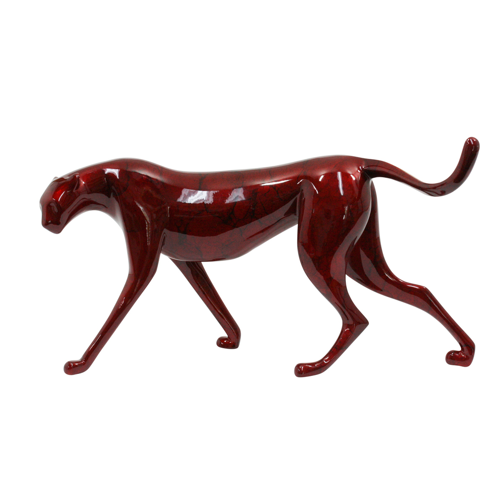 Loet Vanderveen - CHEETAH (147J) - BRONZE - 11 X 5 X 6.5 - These sculptures are bronze limited editions.
<br>
<br><a href="/[sculpture]/[available]-[patina]-[swatches]/">More than 30 patinas are available</a>. Available patinas are indicated as IN STOCK. Loet Vanderveen limited editions are always in strong demand and our stocked inventory sells quickly. Special orders are not being taken at this time.
<br>
<br>Allow a few weeks for your sculptures to arrive as each one is thoroughly prepared and packed in our warehouse. This includes fully customized crating and boxing for each piece. Your patience is appreciated during this process as we strive to ensure that your new artwork safely arrives.
<br>
<br>Shipping and Handling TBD