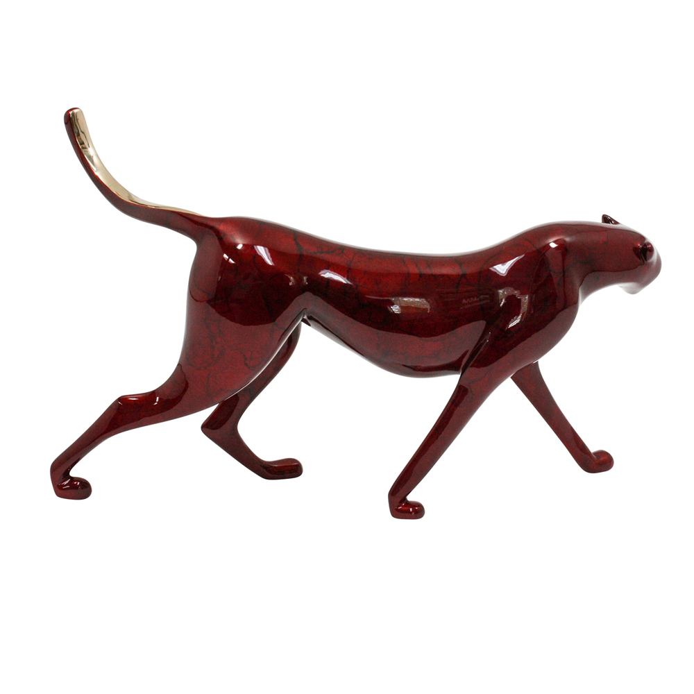 Loet Vanderveen - CHEETAH (147J) - BRONZE - 11 X 5 X 6.5 - Free Shipping Anywhere In The USA!<br><br>These sculptures are bronze limited editions.<br><br><a href="/[sculpture]/[available]-[patina]-[swatches]/">More than 30 patinas are available</a>. Available patinas are indicated as IN STOCK. Loet Vanderveen limited editions are always in strong demand and our stocked inventory sells quickly. Please contact the galleries for any special orders.<br><br>Allow a few weeks for your sculptures to arrive as each one is thoroughly prepared and packed in our warehouse. This includes fully customized crating and boxing for each piece. Your patience is appreciated during this process as we strive to ensure that your new artwork safely arrives.