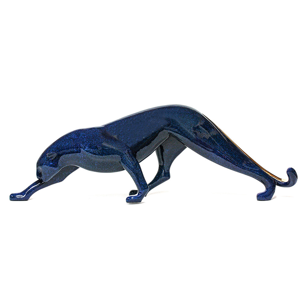 Loet Vanderveen - PANTHER, LARGE (159) - BRONZE - 31 X 7 X 10 - Free Shipping Anywhere In The USA!
<br>
<br>These sculptures are bronze limited editions.
<br>
<br><a href="/[sculpture]/[available]-[patina]-[swatches]/">More than 30 patinas are available</a>. Available patinas are indicated as IN STOCK. Loet Vanderveen limited editions are always in strong demand and our stocked inventory sells quickly. Special orders are not being taken at this time.
<br>
<br>Allow a few weeks for your sculptures to arrive as each one is thoroughly prepared and packed in our warehouse. This includes fully customized crating and boxing for each piece. Your patience is appreciated during this process as we strive to ensure that your new artwork safely arrives.