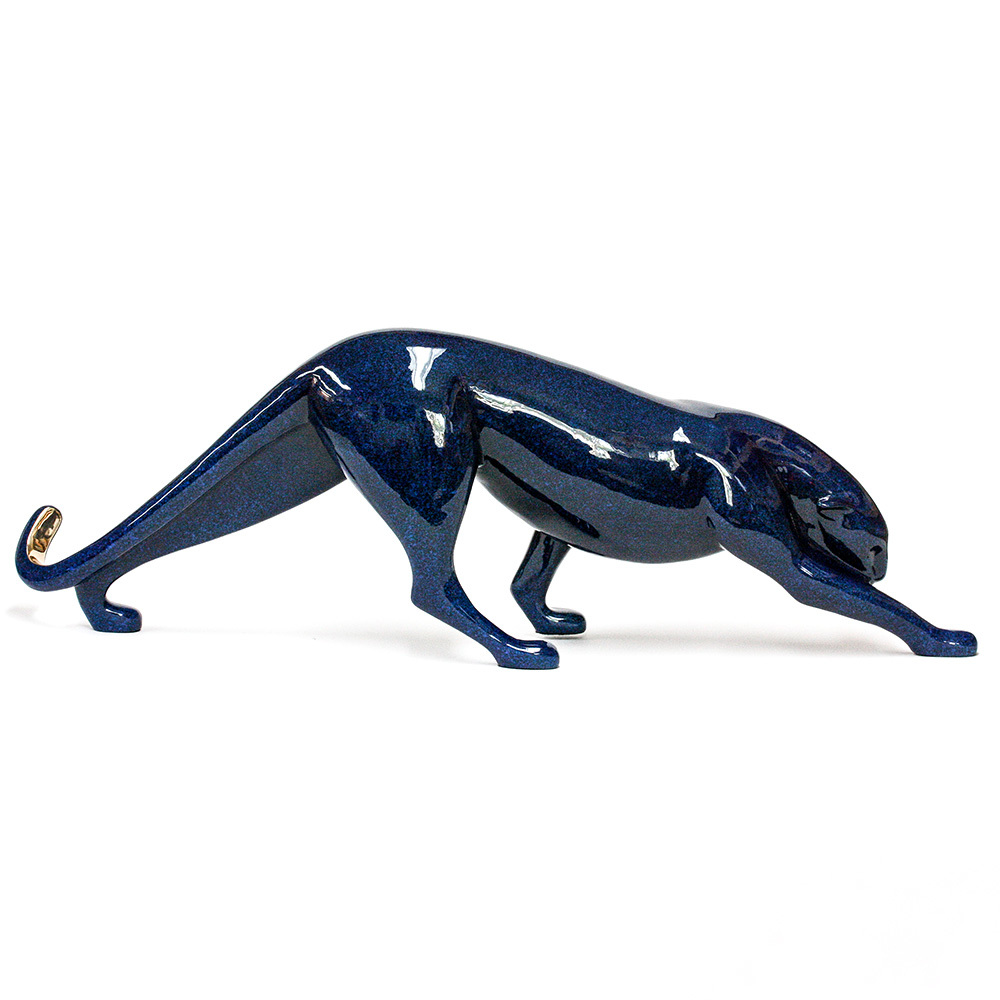 Loet Vanderveen - PANTHER, LARGE (159) - BRONZE - 31 X 7 X 10 - These sculptures are bronze limited editions.
<br>
<br><a href="/[sculpture]/[available]-[patina]-[swatches]/">More than 30 patinas are available</a>. Available patinas are indicated as IN STOCK. Loet Vanderveen limited editions are always in strong demand and our stocked inventory sells quickly. Special orders are not being taken at this time.
<br>
<br>Allow a few weeks for your sculptures to arrive as each one is thoroughly prepared and packed in our warehouse. This includes fully customized crating and boxing for each piece. Your patience is appreciated during this process as we strive to ensure that your new artwork safely arrives.
<br>
<br>Shipping and Handling TBD