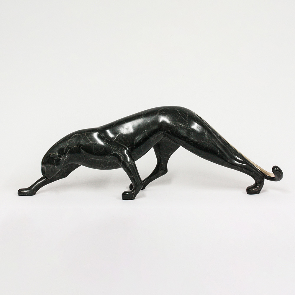 Loet Vanderveen - PANTHER, LARGE (159) - BRONZE - 31 X 7 X 10 - These sculptures are bronze limited editions.
<br>
<br><a href="/[sculpture]/[available]-[patina]-[swatches]/">More than 30 patinas are available</a>. Available patinas are indicated as IN STOCK. Loet Vanderveen limited editions are always in strong demand and our stocked inventory sells quickly. Special orders are not being taken at this time.
<br>
<br>Allow a few weeks for your sculptures to arrive as each one is thoroughly prepared and packed in our warehouse. This includes fully customized crating and boxing for each piece. Your patience is appreciated during this process as we strive to ensure that your new artwork safely arrives.
<br>
<br>Shipping and Handling TBD