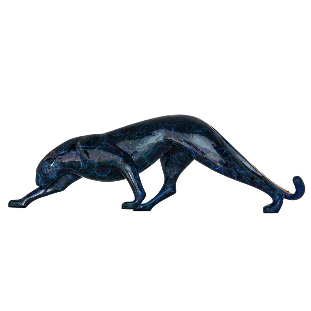 Loet Vanderveen - PANTHER, LARGE (159) - BRONZE - 31 X 7 X 10 - These sculptures are bronze limited editions.
<br>
<br><a href="/[sculpture]/[available]-[patina]-[swatches]/">More than 30 patinas are available</a>. Available patinas are indicated as IN STOCK. Loet Vanderveen limited editions are always in strong demand and our stocked inventory sells quickly. Special orders are not being taken at this time.
<br>
<br>Allow a few weeks for your sculptures to arrive as each one is thoroughly prepared and packed in our warehouse. This includes fully customized crating and boxing for each piece. Your patience is appreciated during this process as we strive to ensure that your new artwork safely arrives.
<br>
<br>Shipping and Handling TBD