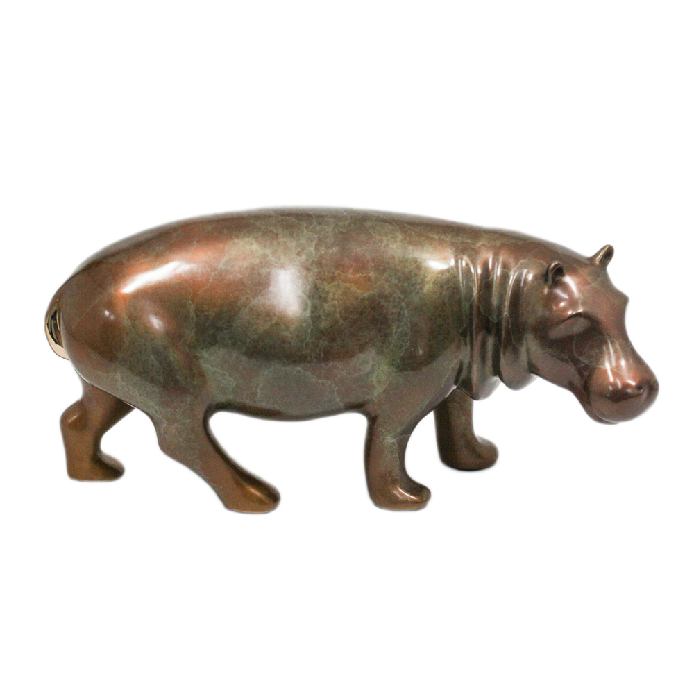 Loet Vanderveen - HIPPO (163) - BRONZE - 10 X 4 X 5.5 - These sculptures are bronze limited editions.
<br>
<br><a href="/[sculpture]/[available]-[patina]-[swatches]/">More than 30 patinas are available</a>. Available patinas are indicated as IN STOCK. Loet Vanderveen limited editions are always in strong demand and our stocked inventory sells quickly. Special orders are not being taken at this time.
<br>
<br>Allow a few weeks for your sculptures to arrive as each one is thoroughly prepared and packed in our warehouse. This includes fully customized crating and boxing for each piece. Your patience is appreciated during this process as we strive to ensure that your new artwork safely arrives.
<br>
<br>Shipping and Handling TBD