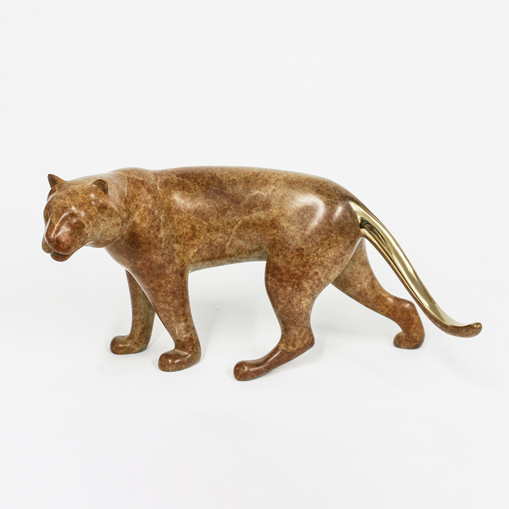 Loet Vanderveen - TIGER (164) - BRONZE - 11 X 6 - These sculptures are bronze limited editions.
<br>
<br><a href="/[sculpture]/[available]-[patina]-[swatches]/">More than 30 patinas are available</a>. Available patinas are indicated as IN STOCK. Loet Vanderveen limited editions are always in strong demand and our stocked inventory sells quickly. Special orders are not being taken at this time.
<br>
<br>Allow a few weeks for your sculptures to arrive as each one is thoroughly prepared and packed in our warehouse. This includes fully customized crating and boxing for each piece. Your patience is appreciated during this process as we strive to ensure that your new artwork safely arrives.
<br>
<br>Shipping and Handling TBD