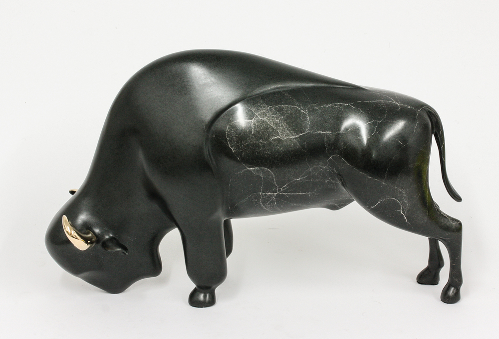 Loet Vanderveen - BISON (165) - BRONZE - 15 X 10 X 9 - These sculptures are bronze limited editions.
<br>
<br><a href="/[sculpture]/[available]-[patina]-[swatches]/">More than 30 patinas are available</a>. Available patinas are indicated as IN STOCK. Loet Vanderveen limited editions are always in strong demand and our stocked inventory sells quickly. Special orders are not being taken at this time.
<br>
<br>Allow a few weeks for your sculptures to arrive as each one is thoroughly prepared and packed in our warehouse. This includes fully customized crating and boxing for each piece. Your patience is appreciated during this process as we strive to ensure that your new artwork safely arrives.
<br>
<br>Shipping and Handling TBD