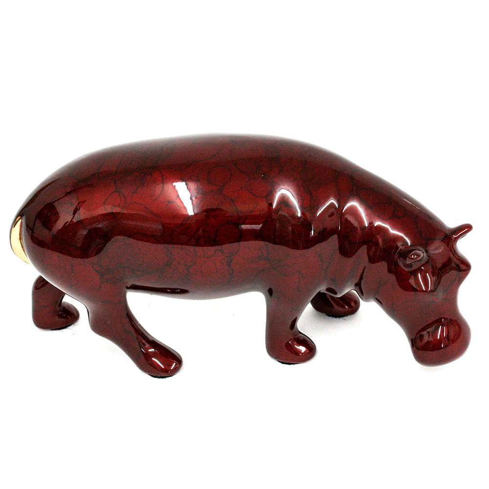 Loet Vanderveen - HIPPO, SMALL (166) - BRONZE - 7.5 X 3.75 - These sculptures are bronze limited editions.
<br>
<br><a href="/[sculpture]/[available]-[patina]-[swatches]/">More than 30 patinas are available</a>. Available patinas are indicated as IN STOCK. Loet Vanderveen limited editions are always in strong demand and our stocked inventory sells quickly. Special orders are not being taken at this time.
<br>
<br>Allow a few weeks for your sculptures to arrive as each one is thoroughly prepared and packed in our warehouse. This includes fully customized crating and boxing for each piece. Your patience is appreciated during this process as we strive to ensure that your new artwork safely arrives.
<br>
<br>Shipping and Handling TBD