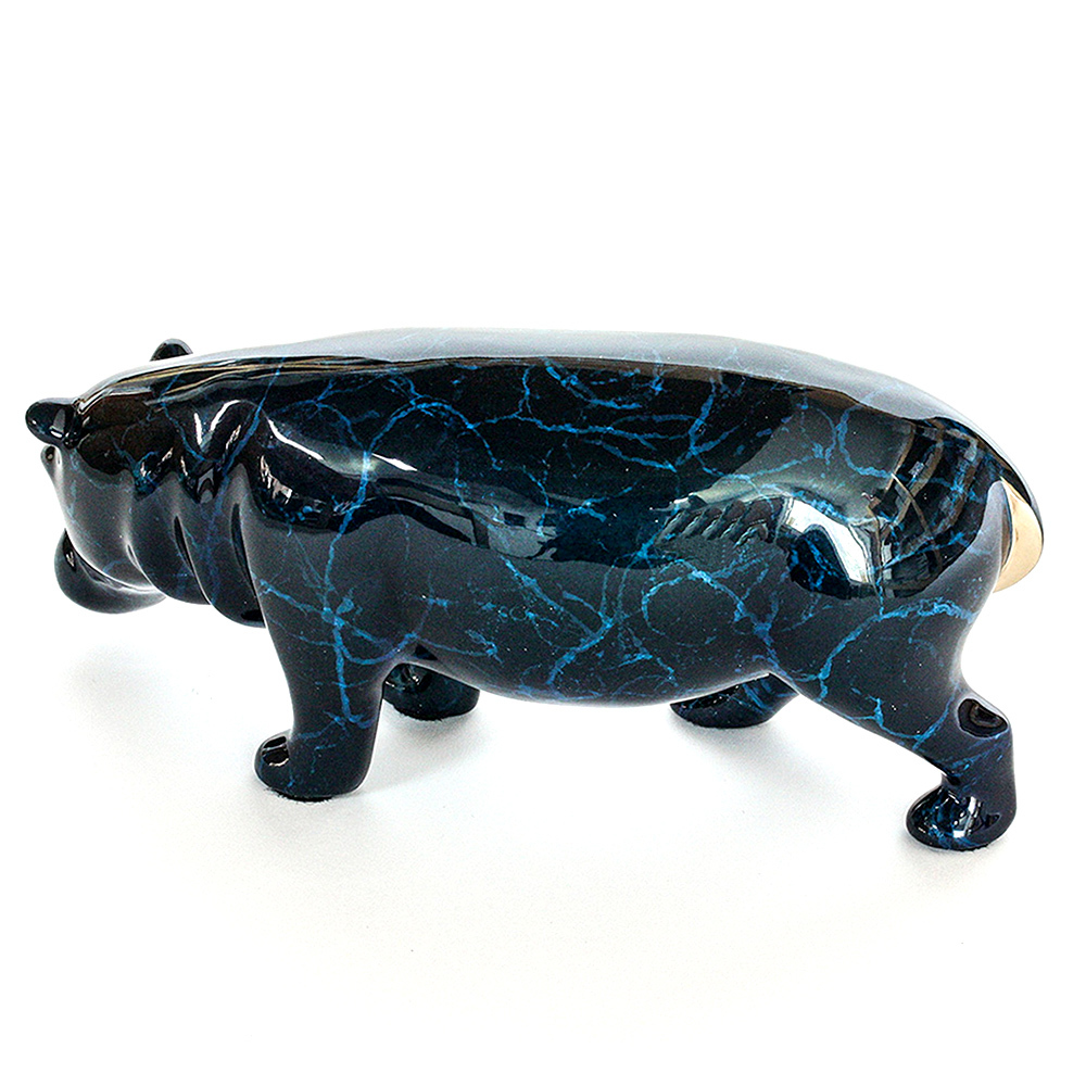 Loet Vanderveen - HIPPO, SMALL (166) - BRONZE - 7.5 X 3.75 - These sculptures are bronze limited editions.
<br>
<br><a href="/[sculpture]/[available]-[patina]-[swatches]/">More than 30 patinas are available</a>. Available patinas are indicated as IN STOCK. Loet Vanderveen limited editions are always in strong demand and our stocked inventory sells quickly. Special orders are not being taken at this time.
<br>
<br>Allow a few weeks for your sculptures to arrive as each one is thoroughly prepared and packed in our warehouse. This includes fully customized crating and boxing for each piece. Your patience is appreciated during this process as we strive to ensure that your new artwork safely arrives.
<br>
<br>Shipping and Handling TBD