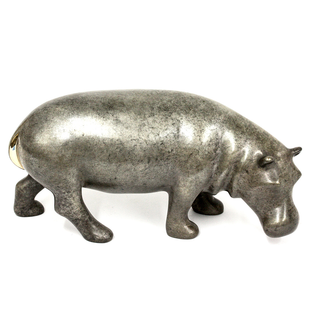 Loet Vanderveen - HIPPO, SMALL (166) - BRONZE - 7.5 X 3.75 - These sculptures are bronze limited editions.
<br>
<br><a href="/[sculpture]/[available]-[patina]-[swatches]/">More than 30 patinas are available</a>. Available patinas are indicated as IN STOCK. Loet Vanderveen limited editions are always in strong demand and our stocked inventory sells quickly. Special orders are not being taken at this time.
<br>
<br>Allow a few weeks for your sculptures to arrive as each one is thoroughly prepared and packed in our warehouse. This includes fully customized crating and boxing for each piece. Your patience is appreciated during this process as we strive to ensure that your new artwork safely arrives.
<br>
<br>Shipping and Handling TBD