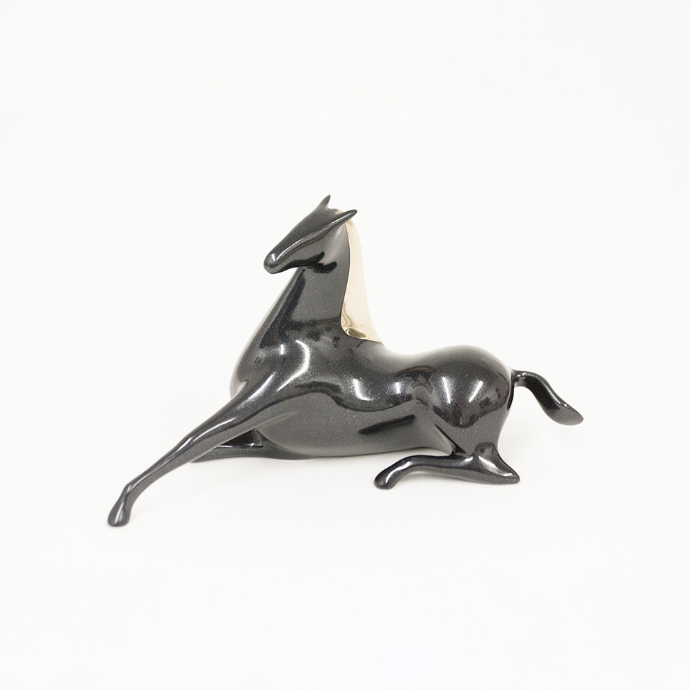 Loet Vanderveen - HORSE, RECLINING (167) - BRONZE - 8 X 4 - These sculptures are bronze limited editions.
<br>
<br><a href="/[sculpture]/[available]-[patina]-[swatches]/">More than 30 patinas are available</a>. Available patinas are indicated as IN STOCK. Loet Vanderveen limited editions are always in strong demand and our stocked inventory sells quickly. Special orders are not being taken at this time.
<br>
<br>Allow a few weeks for your sculptures to arrive as each one is thoroughly prepared and packed in our warehouse. This includes fully customized crating and boxing for each piece. Your patience is appreciated during this process as we strive to ensure that your new artwork safely arrives.
<br>
<br>Shipping and Handling TBD