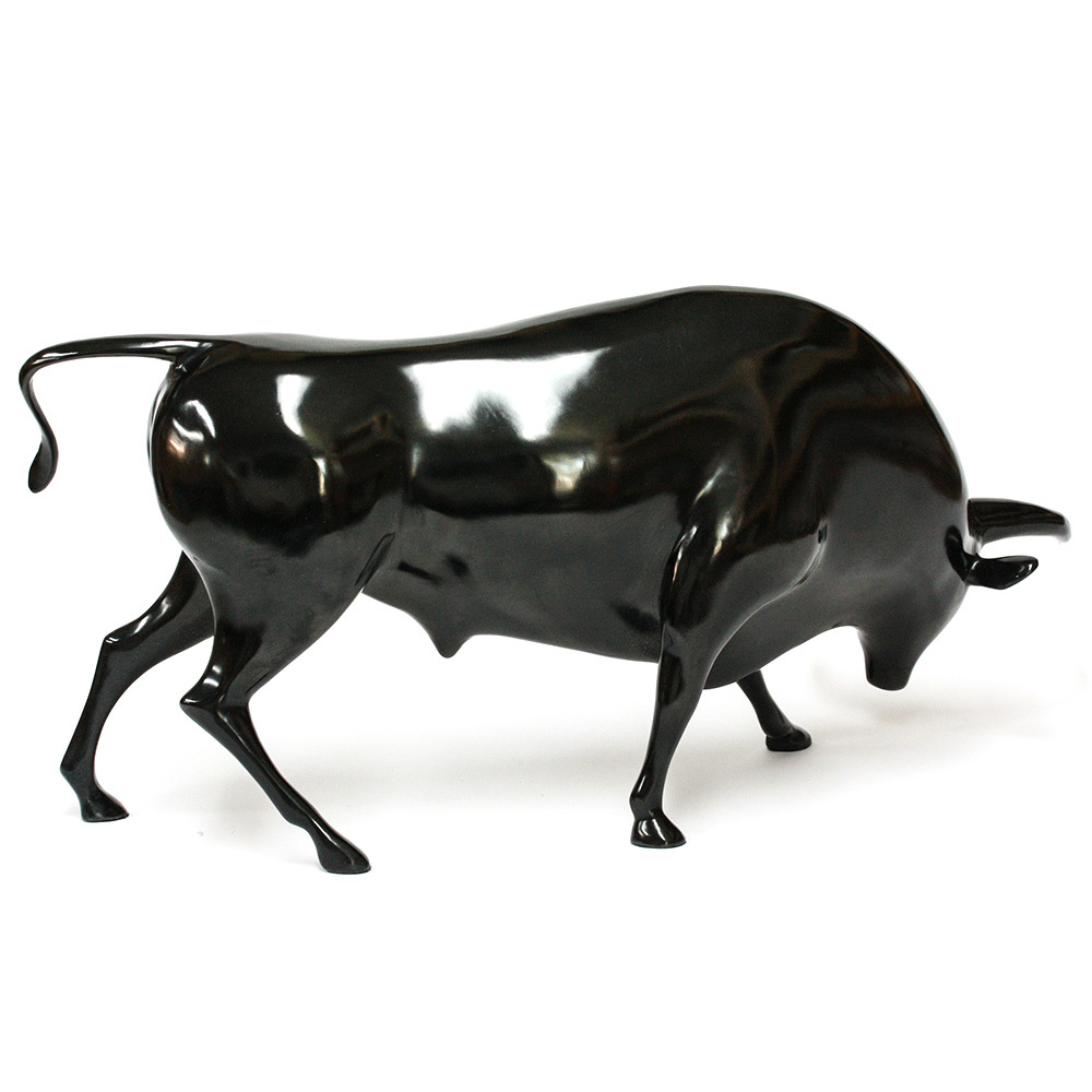 Loet Vanderveen - BULL, TORO (171) - BRONZE - 19.5 X 9 X 9 - These sculptures are bronze limited editions.
<br>
<br><a href="/[sculpture]/[available]-[patina]-[swatches]/">More than 30 patinas are available</a>. Available patinas are indicated as IN STOCK. Loet Vanderveen limited editions are always in strong demand and our stocked inventory sells quickly. Special orders are not being taken at this time.
<br>
<br>Allow a few weeks for your sculptures to arrive as each one is thoroughly prepared and packed in our warehouse. This includes fully customized crating and boxing for each piece. Your patience is appreciated during this process as we strive to ensure that your new artwork safely arrives.
<br>
<br>Shipping and Handling TBD