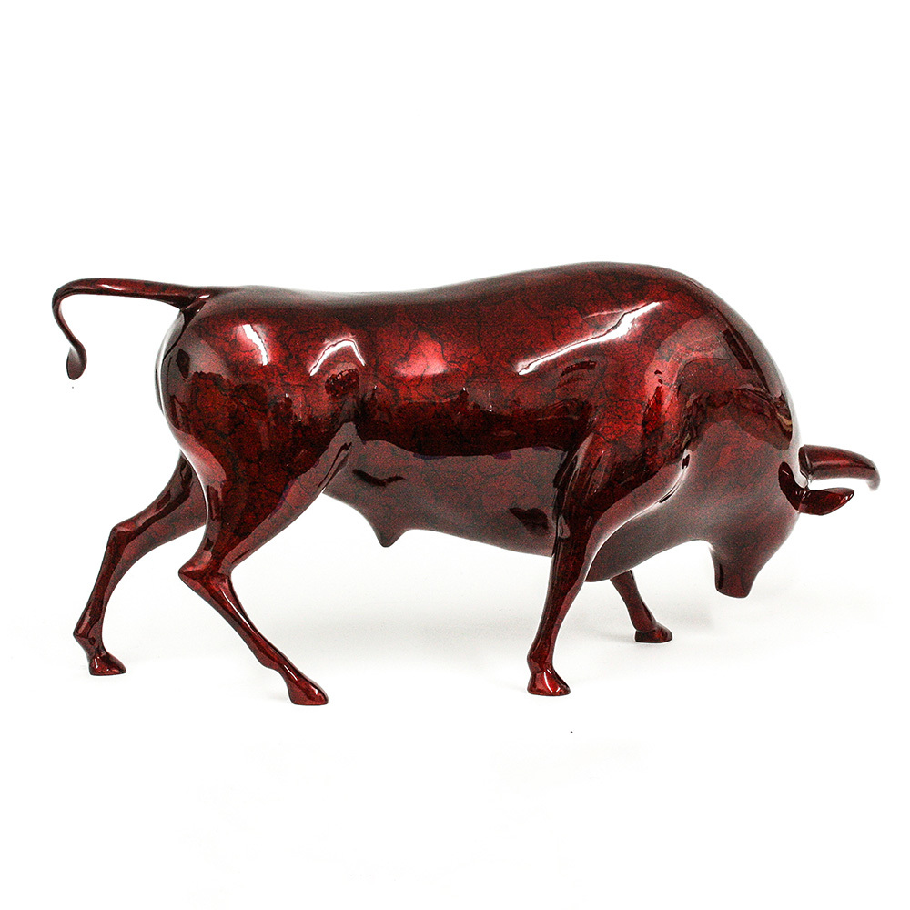Loet Vanderveen - BULL, TORO (171) - BRONZE - 19.5 X 9 X 9 - These sculptures are bronze limited editions.
<br>
<br><a href="/[sculpture]/[available]-[patina]-[swatches]/">More than 30 patinas are available</a>. Available patinas are indicated as IN STOCK. Loet Vanderveen limited editions are always in strong demand and our stocked inventory sells quickly. Special orders are not being taken at this time.
<br>
<br>Allow a few weeks for your sculptures to arrive as each one is thoroughly prepared and packed in our warehouse. This includes fully customized crating and boxing for each piece. Your patience is appreciated during this process as we strive to ensure that your new artwork safely arrives.
<br>
<br>Shipping and Handling TBD