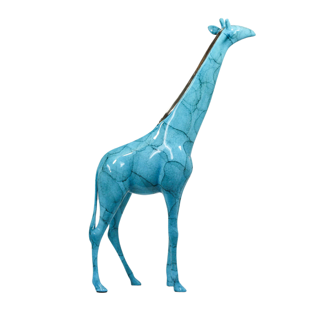 Loet Vanderveen - GIRAFFE, AFRICAN (172) - BRONZE - 11 X 8 X 18 - These sculptures are bronze limited editions.
<br>
<br><a href="/[sculpture]/[available]-[patina]-[swatches]/">More than 30 patinas are available</a>. Available patinas are indicated as IN STOCK. Loet Vanderveen limited editions are always in strong demand and our stocked inventory sells quickly. Special orders are not being taken at this time.
<br>
<br>Allow a few weeks for your sculptures to arrive as each one is thoroughly prepared and packed in our warehouse. This includes fully customized crating and boxing for each piece. Your patience is appreciated during this process as we strive to ensure that your new artwork safely arrives.
<br>
<br>Shipping and Handling TBD