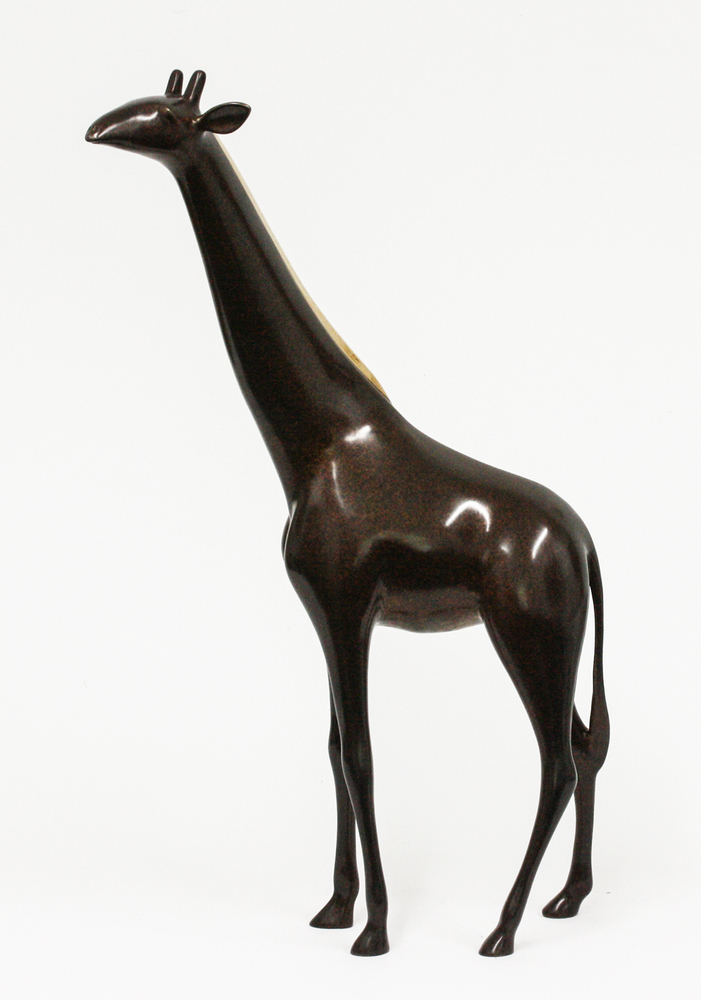 Loet Vanderveen - GIRAFFE, AFRICAN (172) - BRONZE - 11 X 8 X 18 - These sculptures are bronze limited editions.
<br>
<br><a href="/[sculpture]/[available]-[patina]-[swatches]/">More than 30 patinas are available</a>. Available patinas are indicated as IN STOCK. Loet Vanderveen limited editions are always in strong demand and our stocked inventory sells quickly. Special orders are not being taken at this time.
<br>
<br>Allow a few weeks for your sculptures to arrive as each one is thoroughly prepared and packed in our warehouse. This includes fully customized crating and boxing for each piece. Your patience is appreciated during this process as we strive to ensure that your new artwork safely arrives.
<br>
<br>Shipping and Handling TBD