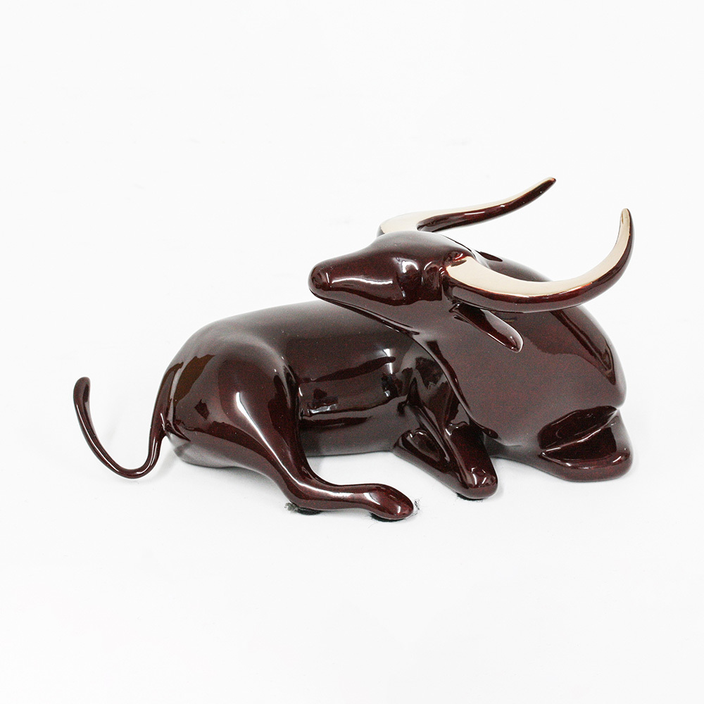 Loet Vanderveen - BUFFALO, BURMESE (173) - BRONZE - 7 X 3.25 - These sculptures are bronze limited editions.
<br>
<br><a href="/[sculpture]/[available]-[patina]-[swatches]/">More than 30 patinas are available</a>. Available patinas are indicated as IN STOCK. Loet Vanderveen limited editions are always in strong demand and our stocked inventory sells quickly. Special orders are not being taken at this time.
<br>
<br>Allow a few weeks for your sculptures to arrive as each one is thoroughly prepared and packed in our warehouse. This includes fully customized crating and boxing for each piece. Your patience is appreciated during this process as we strive to ensure that your new artwork safely arrives.
<br>
<br>Shipping and Handling TBD
