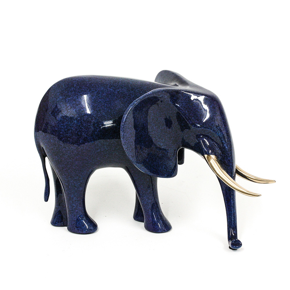 Loet Vanderveen - ELEPHANT, KENYA (175) - BRONZE - 10 X 7 - These sculptures are bronze limited editions.
<br>
<br><a href="/[sculpture]/[available]-[patina]-[swatches]/">More than 30 patinas are available</a>. Available patinas are indicated as IN STOCK. Loet Vanderveen limited editions are always in strong demand and our stocked inventory sells quickly. Special orders are not being taken at this time.
<br>
<br>Allow a few weeks for your sculptures to arrive as each one is thoroughly prepared and packed in our warehouse. This includes fully customized crating and boxing for each piece. Your patience is appreciated during this process as we strive to ensure that your new artwork safely arrives.
<br>
<br>Shipping and Handling TBD