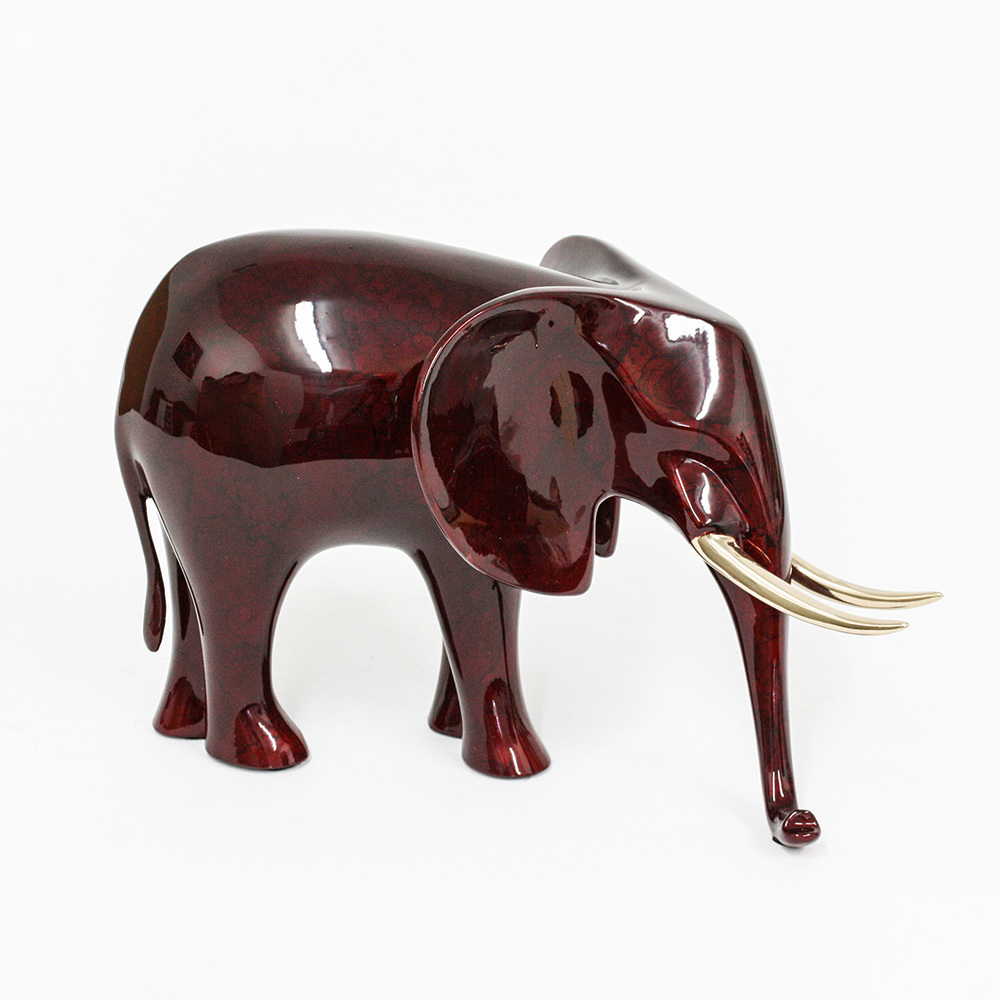 Loet Vanderveen - ELEPHANT, KENYA (175) - BRONZE - 10 X 7 - These sculptures are bronze limited editions.
<br>
<br><a href="/[sculpture]/[available]-[patina]-[swatches]/">More than 30 patinas are available</a>. Available patinas are indicated as IN STOCK. Loet Vanderveen limited editions are always in strong demand and our stocked inventory sells quickly. Special orders are not being taken at this time.
<br>
<br>Allow a few weeks for your sculptures to arrive as each one is thoroughly prepared and packed in our warehouse. This includes fully customized crating and boxing for each piece. Your patience is appreciated during this process as we strive to ensure that your new artwork safely arrives.
<br>
<br>Shipping and Handling TBD