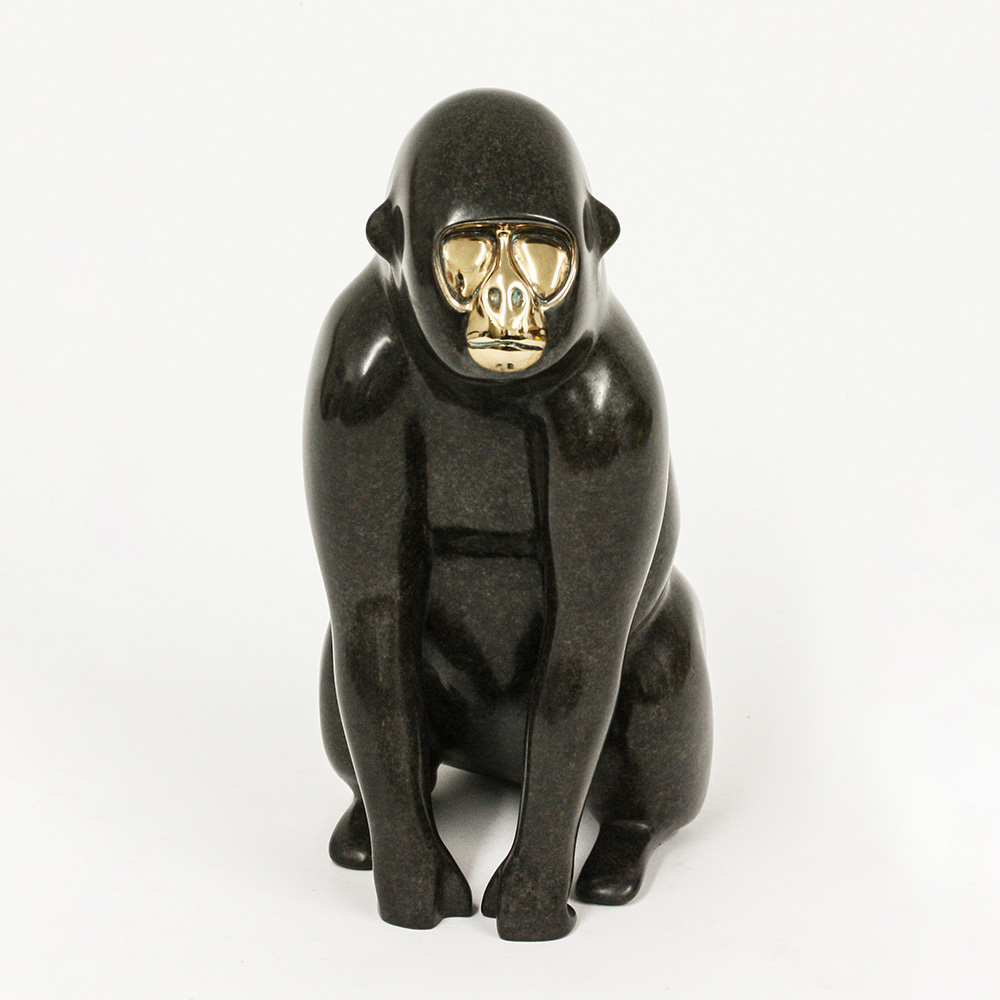 Loet Vanderveen - GORILLA (177) - BRONZE - 5 X 5 X 9 - Free Shipping Anywhere In The USA!<br><br>These sculptures are bronze limited editions.<br><br><a href="/[sculpture]/[available]-[patina]-[swatches]/">More than 30 patinas are available</a>. Available patinas are indicated as IN STOCK. Loet Vanderveen limited editions are always in strong demand and our stocked inventory sells quickly. Please contact the galleries for any special orders.<br><br>Allow a few weeks for your sculptures to arrive as each one is thoroughly prepared and packed in our warehouse. This includes fully customized crating and boxing for each piece. Your patience is appreciated during this process as we strive to ensure that your new artwork safely arrives.