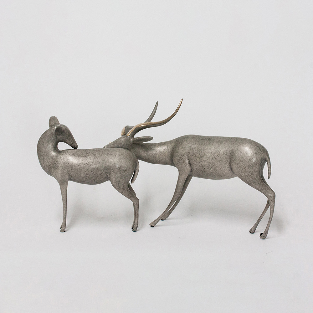 Loet Vanderveen - IMPALA PAIR (179) - BRONZE - 14.5 X 8.5 - These sculptures are bronze limited editions.
<br>
<br><a href="/[sculpture]/[available]-[patina]-[swatches]/">More than 30 patinas are available</a>. Available patinas are indicated as IN STOCK. Loet Vanderveen limited editions are always in strong demand and our stocked inventory sells quickly. Special orders are not being taken at this time.
<br>
<br>Allow a few weeks for your sculptures to arrive as each one is thoroughly prepared and packed in our warehouse. This includes fully customized crating and boxing for each piece. Your patience is appreciated during this process as we strive to ensure that your new artwork safely arrives.
<br>
<br>Shipping and Handling TBD