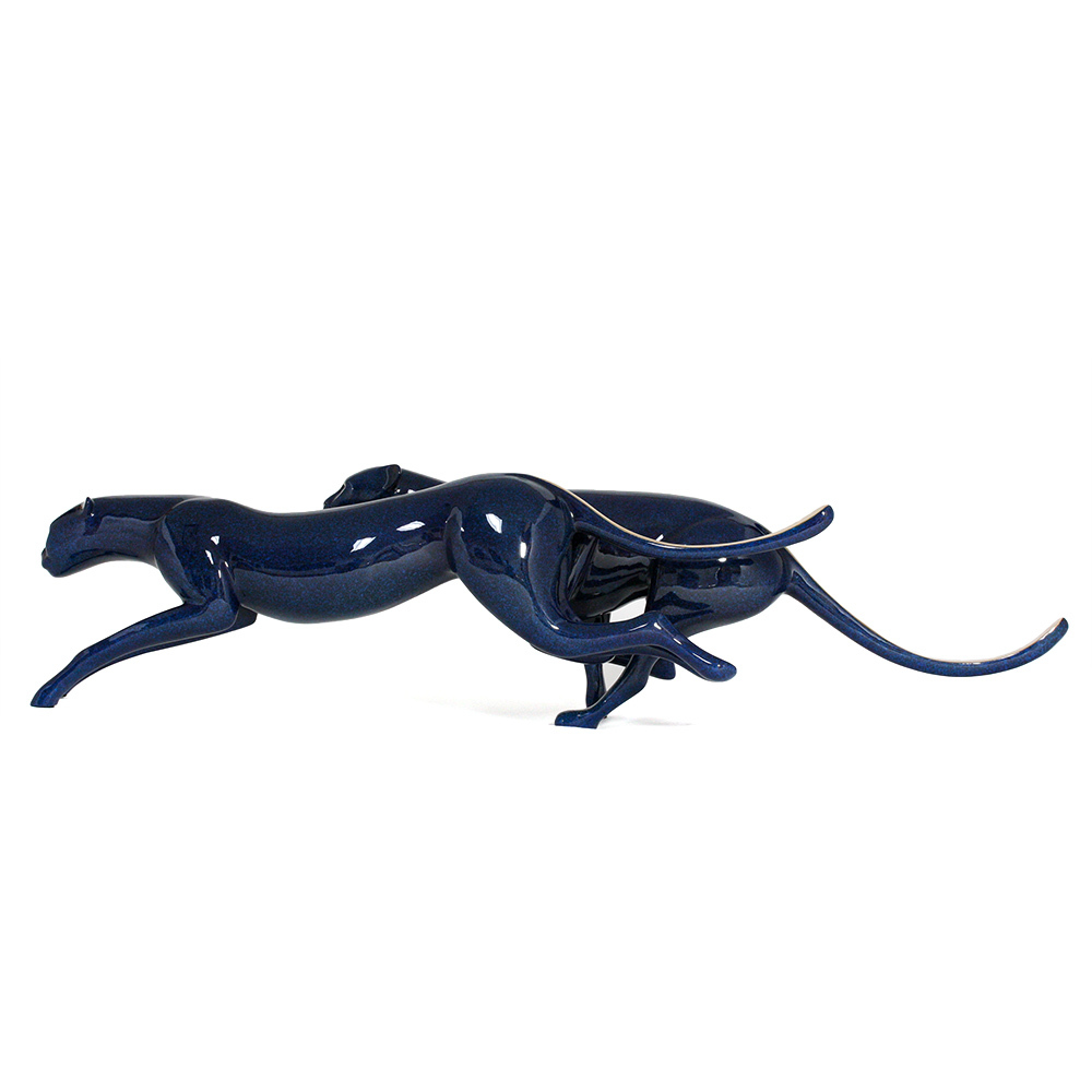 Loet Vanderveen - CHEETAHS, RUNNING (184) - BRONZE - 27.5 X 7 X 6.75 - These sculptures are bronze limited editions.
<br>
<br><a href="/[sculpture]/[available]-[patina]-[swatches]/">More than 30 patinas are available</a>. Available patinas are indicated as IN STOCK. Loet Vanderveen limited editions are always in strong demand and our stocked inventory sells quickly. Special orders are not being taken at this time.
<br>
<br>Allow a few weeks for your sculptures to arrive as each one is thoroughly prepared and packed in our warehouse. This includes fully customized crating and boxing for each piece. Your patience is appreciated during this process as we strive to ensure that your new artwork safely arrives.
<br>
<br>Shipping and Handling TBD
