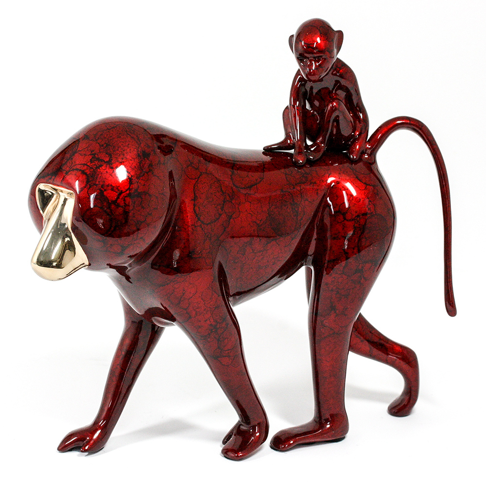 Loet Vanderveen - BABOON & BABY (187) - BRONZE - 10 X 9 - These sculptures are bronze limited editions.
<br>
<br><a href="/[sculpture]/[available]-[patina]-[swatches]/">More than 30 patinas are available</a>. Available patinas are indicated as IN STOCK. Loet Vanderveen limited editions are always in strong demand and our stocked inventory sells quickly. Special orders are not being taken at this time.
<br>
<br>Allow a few weeks for your sculptures to arrive as each one is thoroughly prepared and packed in our warehouse. This includes fully customized crating and boxing for each piece. Your patience is appreciated during this process as we strive to ensure that your new artwork safely arrives.
<br>
<br>Shipping and Handling TBD