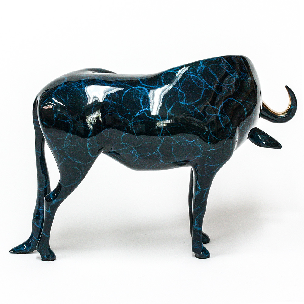 Loet Vanderveen - WILDEBEEST (189) - BRONZE - 11.75 X 7.5 - These sculptures are bronze limited editions.
<br>
<br><a href="/[sculpture]/[available]-[patina]-[swatches]/">More than 30 patinas are available</a>. Available patinas are indicated as IN STOCK. Loet Vanderveen limited editions are always in strong demand and our stocked inventory sells quickly. Special orders are not being taken at this time.
<br>
<br>Allow a few weeks for your sculptures to arrive as each one is thoroughly prepared and packed in our warehouse. This includes fully customized crating and boxing for each piece. Your patience is appreciated during this process as we strive to ensure that your new artwork safely arrives.
<br>
<br>Shipping and Handling TBD