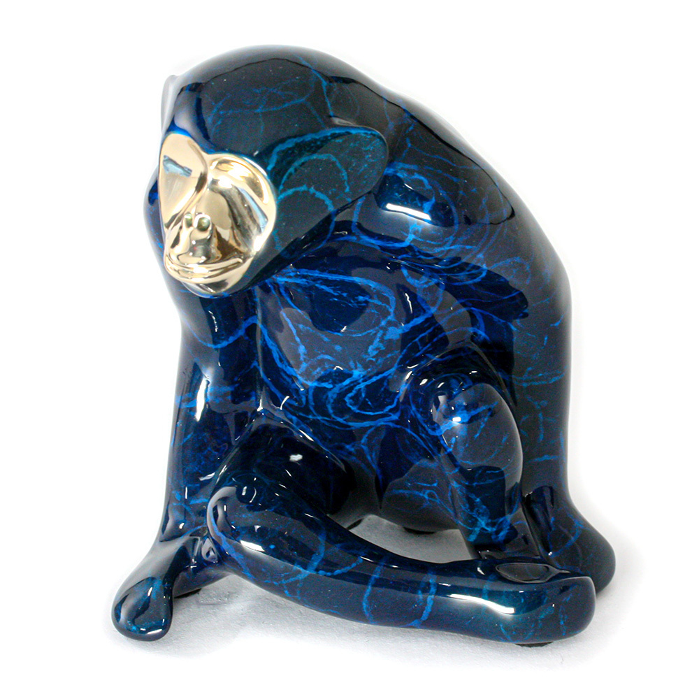 Loet Vanderveen - CHIMP (191) - BRONZE - 5 X 5.5 - These sculptures are bronze limited editions.
<br>
<br><a href="/[sculpture]/[available]-[patina]-[swatches]/">More than 30 patinas are available</a>. Available patinas are indicated as IN STOCK. Loet Vanderveen limited editions are always in strong demand and our stocked inventory sells quickly. Special orders are not being taken at this time.
<br>
<br>Allow a few weeks for your sculptures to arrive as each one is thoroughly prepared and packed in our warehouse. This includes fully customized crating and boxing for each piece. Your patience is appreciated during this process as we strive to ensure that your new artwork safely arrives.
<br>
<br>Shipping and Handling TBD