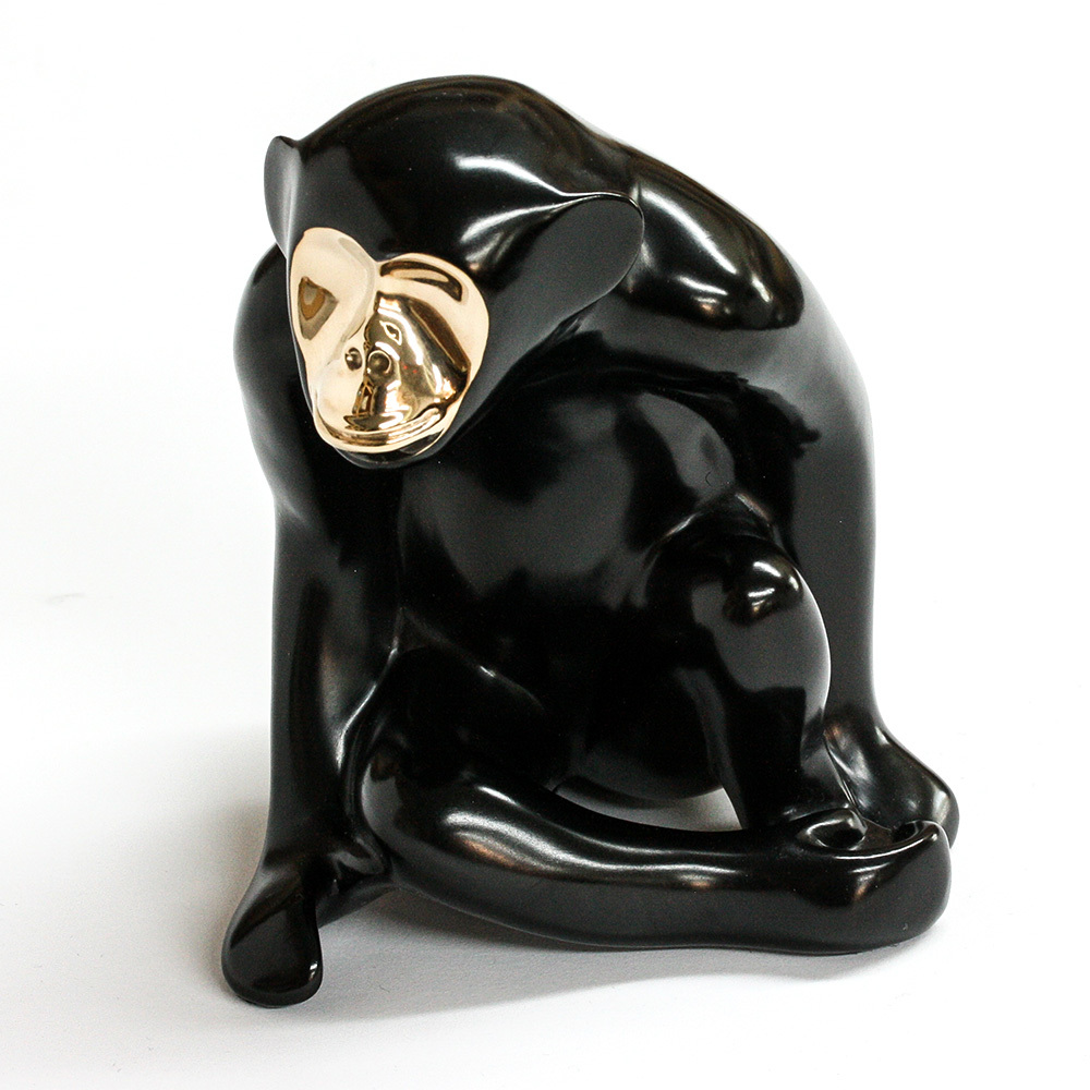 Loet Vanderveen - CHIMP (191) - BRONZE - 5 X 5.5 - These sculptures are bronze limited editions.
<br>
<br><a href="/[sculpture]/[available]-[patina]-[swatches]/">More than 30 patinas are available</a>. Available patinas are indicated as IN STOCK. Loet Vanderveen limited editions are always in strong demand and our stocked inventory sells quickly. Special orders are not being taken at this time.
<br>
<br>Allow a few weeks for your sculptures to arrive as each one is thoroughly prepared and packed in our warehouse. This includes fully customized crating and boxing for each piece. Your patience is appreciated during this process as we strive to ensure that your new artwork safely arrives.
<br>
<br>Shipping and Handling TBD