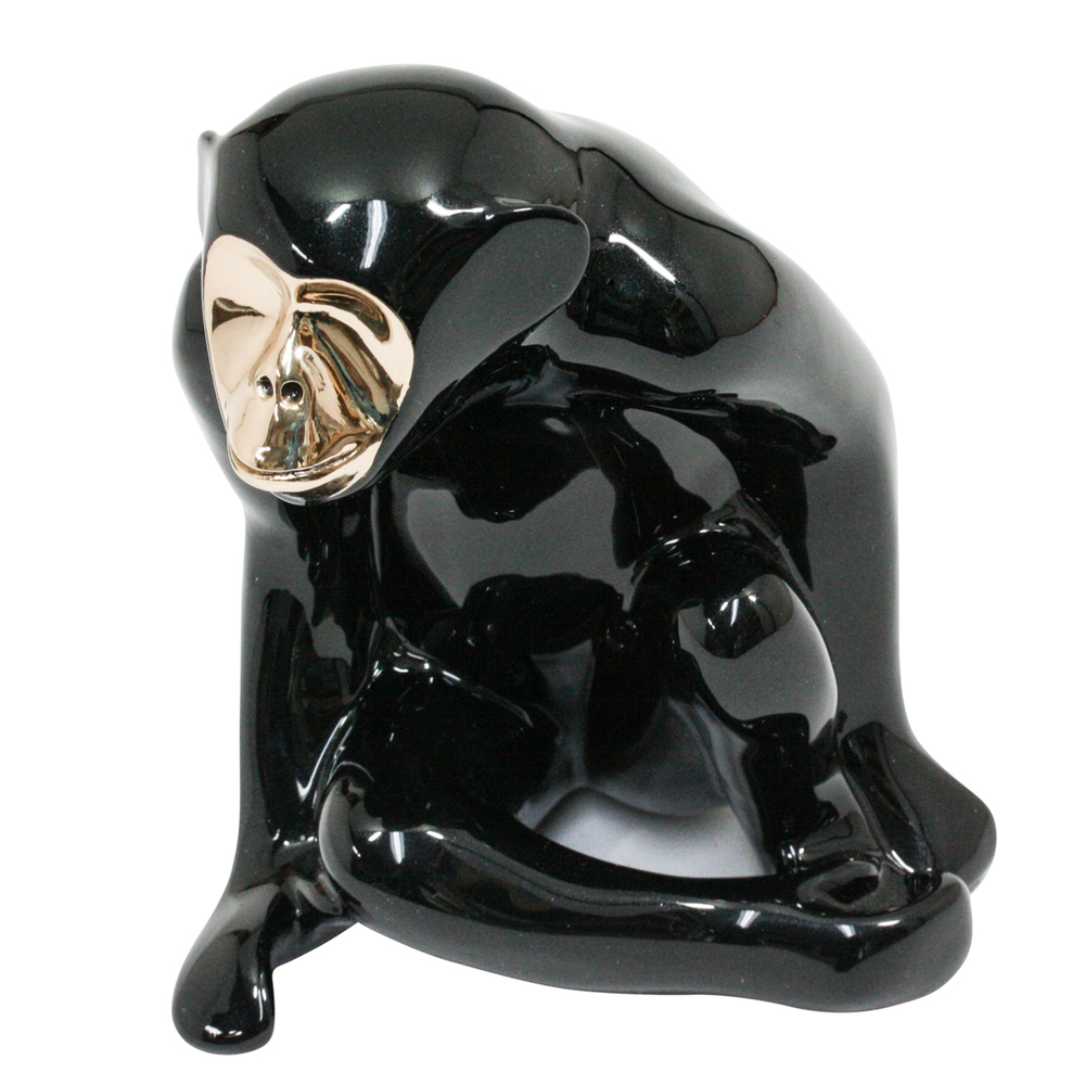 Loet Vanderveen - CHIMP (191) - BRONZE - 5 X 5.5 - These sculptures are bronze limited editions.
<br>
<br><a href="/[sculpture]/[available]-[patina]-[swatches]/">More than 30 patinas are available</a>. Available patinas are indicated as IN STOCK. Loet Vanderveen limited editions are always in strong demand and our stocked inventory sells quickly. Special orders are not being taken at this time.
<br>
<br>Allow a few weeks for your sculptures to arrive as each one is thoroughly prepared and packed in our warehouse. This includes fully customized crating and boxing for each piece. Your patience is appreciated during this process as we strive to ensure that your new artwork safely arrives.
<br>
<br>Shipping and Handling TBD