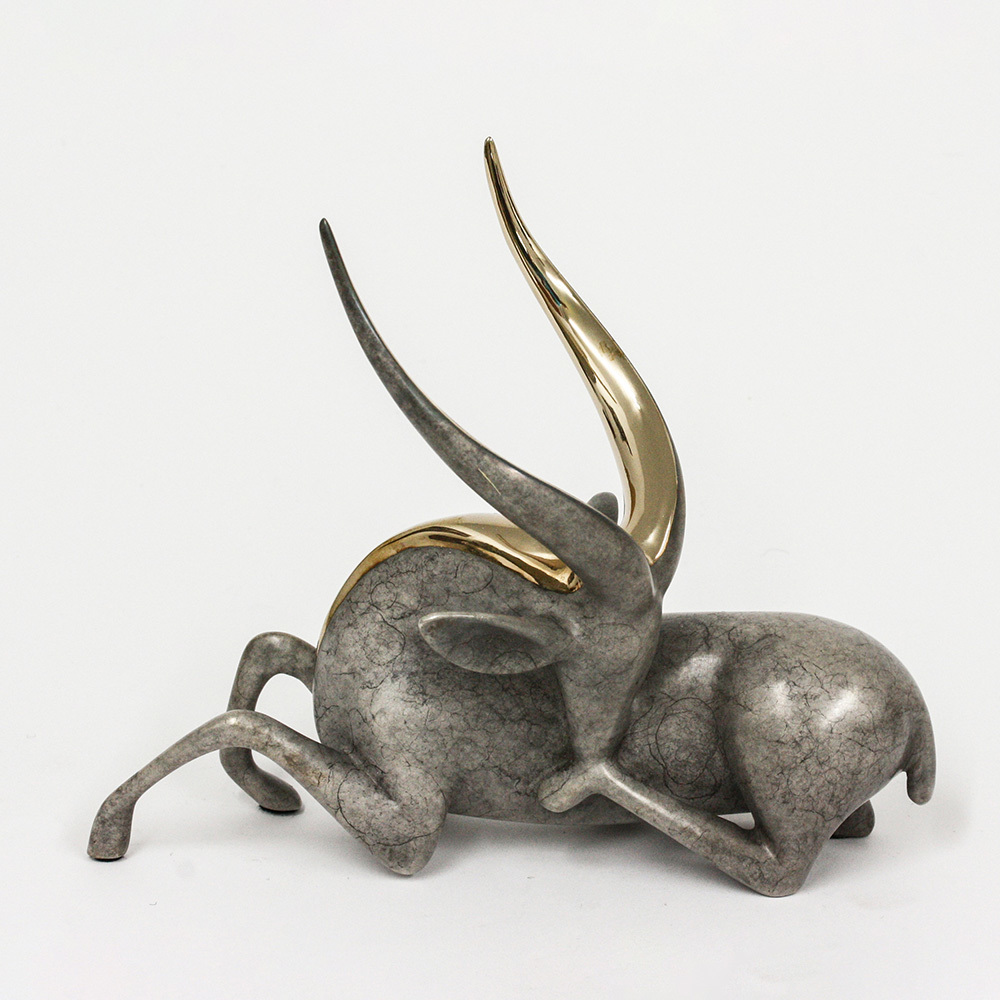 Loet Vanderveen - BONGO, SMALL (193) - BRONZE - 7.5 X 6.25 - These sculptures are bronze limited editions.
<br>
<br><a href="/[sculpture]/[available]-[patina]-[swatches]/">More than 30 patinas are available</a>. Available patinas are indicated as IN STOCK. Loet Vanderveen limited editions are always in strong demand and our stocked inventory sells quickly. Special orders are not being taken at this time.
<br>
<br>Allow a few weeks for your sculptures to arrive as each one is thoroughly prepared and packed in our warehouse. This includes fully customized crating and boxing for each piece. Your patience is appreciated during this process as we strive to ensure that your new artwork safely arrives.
<br>
<br>Shipping and Handling TBD