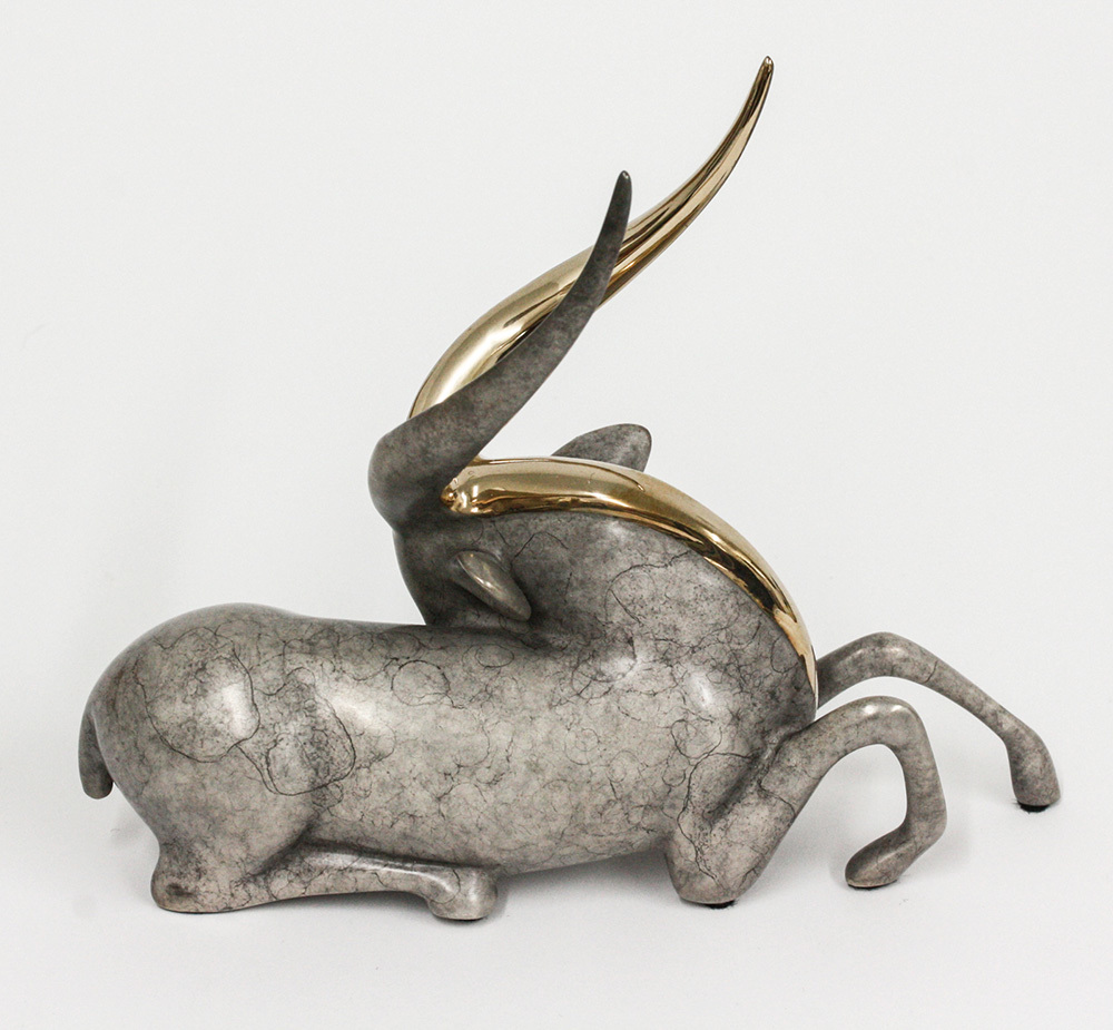 Loet Vanderveen - BONGO, SMALL (193) - BRONZE - 7.5 X 6.25 - These sculptures are bronze limited editions.
<br>
<br><a href="/[sculpture]/[available]-[patina]-[swatches]/">More than 30 patinas are available</a>. Available patinas are indicated as IN STOCK. Loet Vanderveen limited editions are always in strong demand and our stocked inventory sells quickly. Special orders are not being taken at this time.
<br>
<br>Allow a few weeks for your sculptures to arrive as each one is thoroughly prepared and packed in our warehouse. This includes fully customized crating and boxing for each piece. Your patience is appreciated during this process as we strive to ensure that your new artwork safely arrives.
<br>
<br>Shipping and Handling TBD