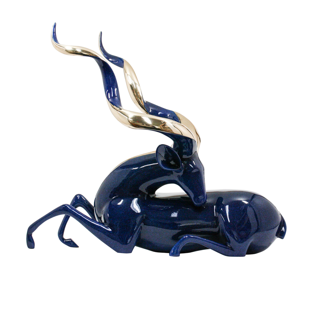 Loet Vanderveen - KUDU, GREATER (195) - BRONZE - 27 X 16 X 24 - These sculptures are bronze limited editions.
<br>
<br><a href="/[sculpture]/[available]-[patina]-[swatches]/">More than 30 patinas are available</a>. Available patinas are indicated as IN STOCK. Loet Vanderveen limited editions are always in strong demand and our stocked inventory sells quickly. Special orders are not being taken at this time.
<br>
<br>Allow a few weeks for your sculptures to arrive as each one is thoroughly prepared and packed in our warehouse. This includes fully customized crating and boxing for each piece. Your patience is appreciated during this process as we strive to ensure that your new artwork safely arrives.
<br>
<br>Shipping and Handling TBD