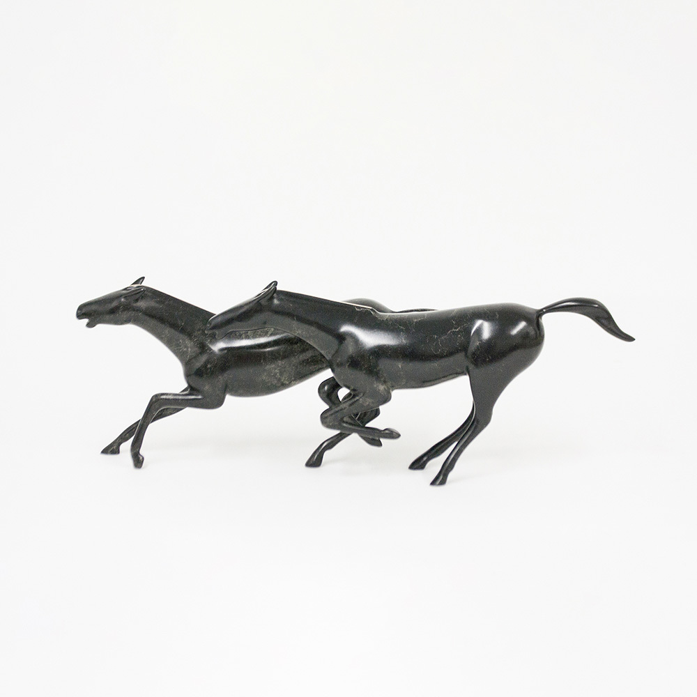 Loet Vanderveen - HORSES, RUNNING (197) - BRONZE - 13 X 4 X 5.25 - These sculptures are bronze limited editions.
<br>
<br><a href="/[sculpture]/[available]-[patina]-[swatches]/">More than 30 patinas are available</a>. Available patinas are indicated as IN STOCK. Loet Vanderveen limited editions are always in strong demand and our stocked inventory sells quickly. Special orders are not being taken at this time.
<br>
<br>Allow a few weeks for your sculptures to arrive as each one is thoroughly prepared and packed in our warehouse. This includes fully customized crating and boxing for each piece. Your patience is appreciated during this process as we strive to ensure that your new artwork safely arrives.
<br>
<br>Shipping and Handling TBD