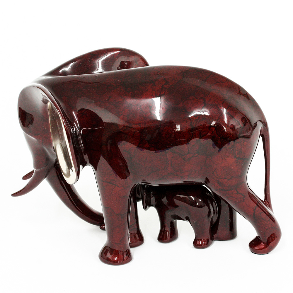 Loet Vanderveen - ELEPHANT & BABY (198) - BRONZE - 10 X 7 - These sculptures are bronze limited editions.
<br>
<br><a href="/[sculpture]/[available]-[patina]-[swatches]/">More than 30 patinas are available</a>. Available patinas are indicated as IN STOCK. Loet Vanderveen limited editions are always in strong demand and our stocked inventory sells quickly. Special orders are not being taken at this time.
<br>
<br>Allow a few weeks for your sculptures to arrive as each one is thoroughly prepared and packed in our warehouse. This includes fully customized crating and boxing for each piece. Your patience is appreciated during this process as we strive to ensure that your new artwork safely arrives.
<br>
<br>Shipping and Handling TBD
