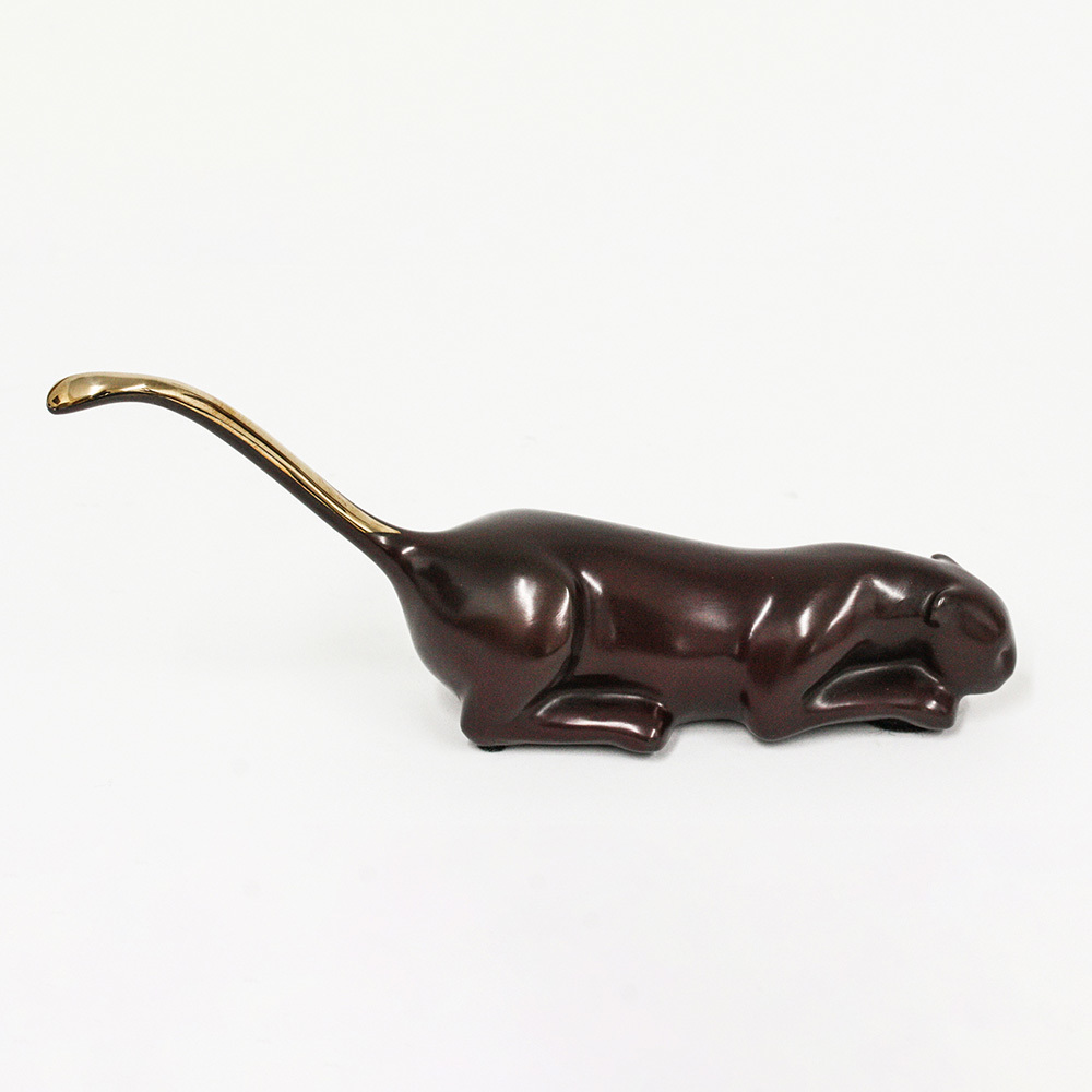 Loet Vanderveen - PANTHER, CLASSIC (313) - BRONZE - 7.5 X 3 - These sculptures are bronze limited editions.
<br>
<br><a href="/[sculpture]/[available]-[patina]-[swatches]/">More than 30 patinas are available</a>. Available patinas are indicated as IN STOCK. Loet Vanderveen limited editions are always in strong demand and our stocked inventory sells quickly. Special orders are not being taken at this time.
<br>
<br>Allow a few weeks for your sculptures to arrive as each one is thoroughly prepared and packed in our warehouse. This includes fully customized crating and boxing for each piece. Your patience is appreciated during this process as we strive to ensure that your new artwork safely arrives.
<br>
<br>Shipping and Handling TBD