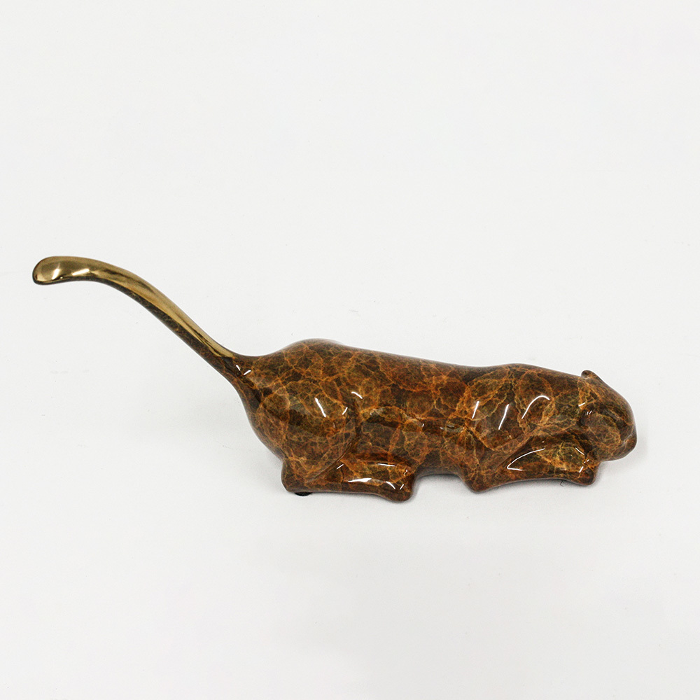 Loet Vanderveen - PANTHER, CLASSIC (313) - BRONZE - 7.5 X 3 - These sculptures are bronze limited editions.
<br>
<br><a href="/[sculpture]/[available]-[patina]-[swatches]/">More than 30 patinas are available</a>. Available patinas are indicated as IN STOCK. Loet Vanderveen limited editions are always in strong demand and our stocked inventory sells quickly. Special orders are not being taken at this time.
<br>
<br>Allow a few weeks for your sculptures to arrive as each one is thoroughly prepared and packed in our warehouse. This includes fully customized crating and boxing for each piece. Your patience is appreciated during this process as we strive to ensure that your new artwork safely arrives.
<br>
<br>Shipping and Handling TBD