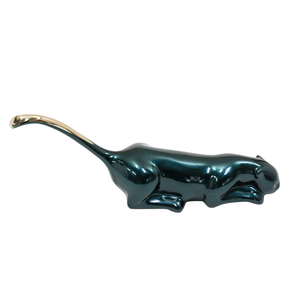 Loet Vanderveen - PANTHER, CLASSIC (313) - BRONZE - 7.5 X 3 - These sculptures are bronze limited editions.
<br>
<br><a href="/[sculpture]/[available]-[patina]-[swatches]/">More than 30 patinas are available</a>. Available patinas are indicated as IN STOCK. Loet Vanderveen limited editions are always in strong demand and our stocked inventory sells quickly. Special orders are not being taken at this time.
<br>
<br>Allow a few weeks for your sculptures to arrive as each one is thoroughly prepared and packed in our warehouse. This includes fully customized crating and boxing for each piece. Your patience is appreciated during this process as we strive to ensure that your new artwork safely arrives.
<br>
<br>Shipping and Handling TBD