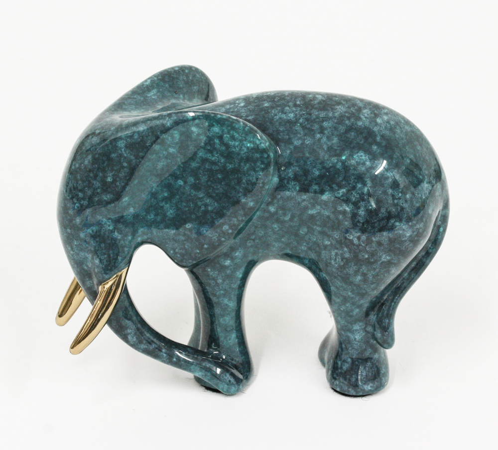 Loet Vanderveen - ELEPHANT STANDING, CLASSIC (325) - BRONZE - 5 X 3.5 - These sculptures are bronze limited editions.
<br>
<br><a href="/[sculpture]/[available]-[patina]-[swatches]/">More than 30 patinas are available</a>. Available patinas are indicated as IN STOCK. Loet Vanderveen limited editions are always in strong demand and our stocked inventory sells quickly. Special orders are not being taken at this time.
<br>
<br>Allow a few weeks for your sculptures to arrive as each one is thoroughly prepared and packed in our warehouse. This includes fully customized crating and boxing for each piece. Your patience is appreciated during this process as we strive to ensure that your new artwork safely arrives.
<br>
<br>Shipping and Handling TBD