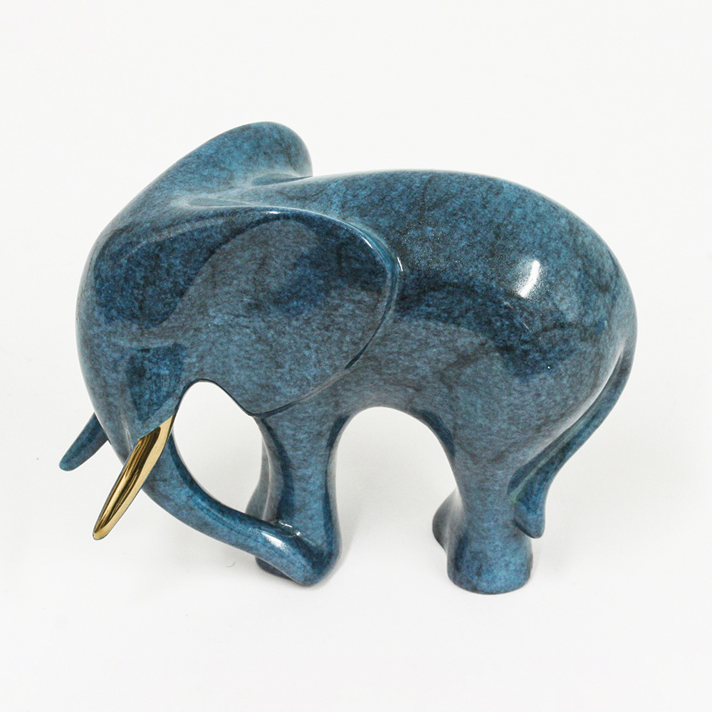 Loet Vanderveen - ELEPHANT STANDING, CLASSIC (325) - BRONZE - 5 X 3.5 - These sculptures are bronze limited editions.
<br>
<br><a href="/[sculpture]/[available]-[patina]-[swatches]/">More than 30 patinas are available</a>. Available patinas are indicated as IN STOCK. Loet Vanderveen limited editions are always in strong demand and our stocked inventory sells quickly. Special orders are not being taken at this time.
<br>
<br>Allow a few weeks for your sculptures to arrive as each one is thoroughly prepared and packed in our warehouse. This includes fully customized crating and boxing for each piece. Your patience is appreciated during this process as we strive to ensure that your new artwork safely arrives.
<br>
<br>Shipping and Handling TBD