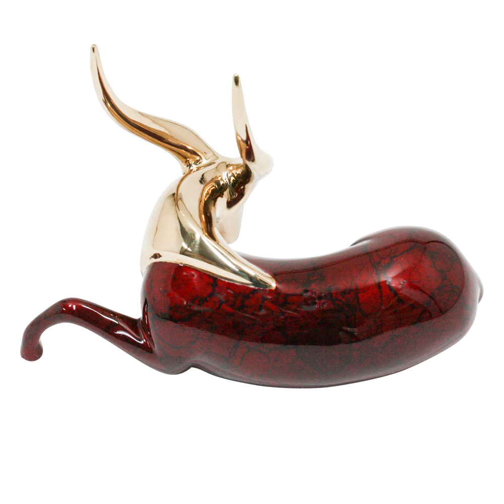 Loet Vanderveen - BUSHBUCK, CLASSIC (326) - BRONZE - 5 X 3.5 - These sculptures are bronze limited editions.
<br>
<br><a href="/[sculpture]/[available]-[patina]-[swatches]/">More than 30 patinas are available</a>. Available patinas are indicated as IN STOCK. Loet Vanderveen limited editions are always in strong demand and our stocked inventory sells quickly. Special orders are not being taken at this time.
<br>
<br>Allow a few weeks for your sculptures to arrive as each one is thoroughly prepared and packed in our warehouse. This includes fully customized crating and boxing for each piece. Your patience is appreciated during this process as we strive to ensure that your new artwork safely arrives.
<br>
<br>Shipping and Handling TBD