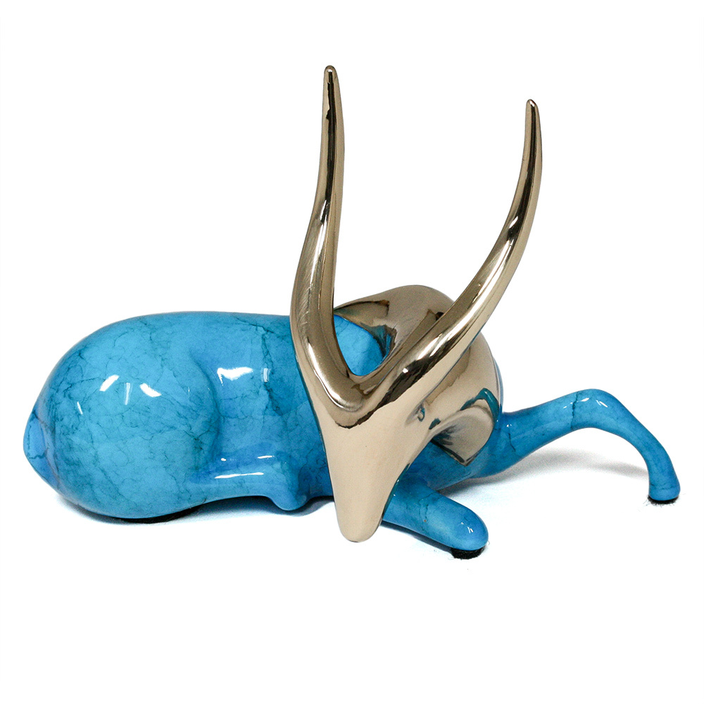 Loet Vanderveen - BUSHBUCK, CLASSIC (326) - BRONZE - 5 X 3.5 - These sculptures are bronze limited editions.
<br>
<br><a href="/[sculpture]/[available]-[patina]-[swatches]/">More than 30 patinas are available</a>. Available patinas are indicated as IN STOCK. Loet Vanderveen limited editions are always in strong demand and our stocked inventory sells quickly. Special orders are not being taken at this time.
<br>
<br>Allow a few weeks for your sculptures to arrive as each one is thoroughly prepared and packed in our warehouse. This includes fully customized crating and boxing for each piece. Your patience is appreciated during this process as we strive to ensure that your new artwork safely arrives.
<br>
<br>Shipping and Handling TBD