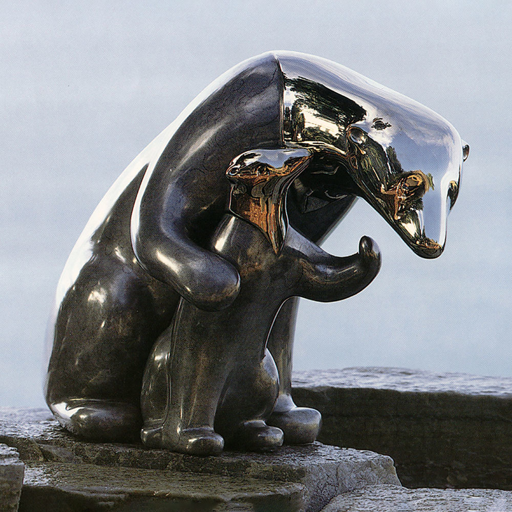 Loet Vanderveen - POLAR PAIR, ANTARCTIC (POLISHED HEADS) (328) - BRONZE - 17 X 9 X 12 - These sculptures are bronze limited editions.
<br>
<br><a href="/[sculpture]/[available]-[patina]-[swatches]/">More than 30 patinas are available</a>. Available patinas are indicated as IN STOCK. Loet Vanderveen limited editions are always in strong demand and our stocked inventory sells quickly. Special orders are not being taken at this time.
<br>
<br>Allow a few weeks for your sculptures to arrive as each one is thoroughly prepared and packed in our warehouse. This includes fully customized crating and boxing for each piece. Your patience is appreciated during this process as we strive to ensure that your new artwork safely arrives.
<br>
<br>Shipping and Handling TBD
