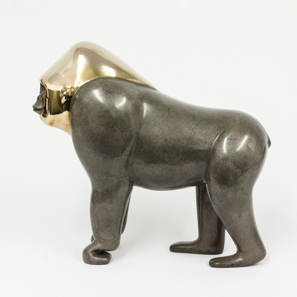 Loet Vanderveen - GORILLA, MOUNTAIN (329) - BRONZE - 14 X 6 X 13 - These sculptures are bronze limited editions.
<br>
<br><a href="/[sculpture]/[available]-[patina]-[swatches]/">More than 30 patinas are available</a>. Available patinas are indicated as IN STOCK. Loet Vanderveen limited editions are always in strong demand and our stocked inventory sells quickly. Special orders are not being taken at this time.
<br>
<br>Allow a few weeks for your sculptures to arrive as each one is thoroughly prepared and packed in our warehouse. This includes fully customized crating and boxing for each piece. Your patience is appreciated during this process as we strive to ensure that your new artwork safely arrives.
<br>
<br>Shipping and Handling TBD