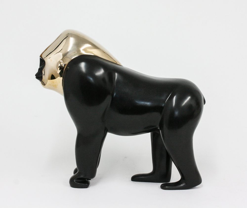Loet Vanderveen - GORILLA, MOUNTAIN (329) - BRONZE - 14 X 6 X 13 - These sculptures are bronze limited editions.
<br>
<br><a href="/[sculpture]/[available]-[patina]-[swatches]/">More than 30 patinas are available</a>. Available patinas are indicated as IN STOCK. Loet Vanderveen limited editions are always in strong demand and our stocked inventory sells quickly. Special orders are not being taken at this time.
<br>
<br>Allow a few weeks for your sculptures to arrive as each one is thoroughly prepared and packed in our warehouse. This includes fully customized crating and boxing for each piece. Your patience is appreciated during this process as we strive to ensure that your new artwork safely arrives.
<br>
<br>Shipping and Handling TBD