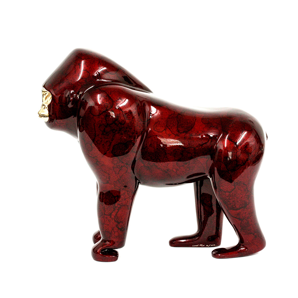 Loet Vanderveen - GORILLA, SILVERBACK (330) - BRONZE - 14 X 6 X 13 - These sculptures are bronze limited editions.
<br>
<br><a href="/[sculpture]/[available]-[patina]-[swatches]/">More than 30 patinas are available</a>. Available patinas are indicated as IN STOCK. Loet Vanderveen limited editions are always in strong demand and our stocked inventory sells quickly. Special orders are not being taken at this time.
<br>
<br>Allow a few weeks for your sculptures to arrive as each one is thoroughly prepared and packed in our warehouse. This includes fully customized crating and boxing for each piece. Your patience is appreciated during this process as we strive to ensure that your new artwork safely arrives.
<br>
<br>Shipping and Handling TBD