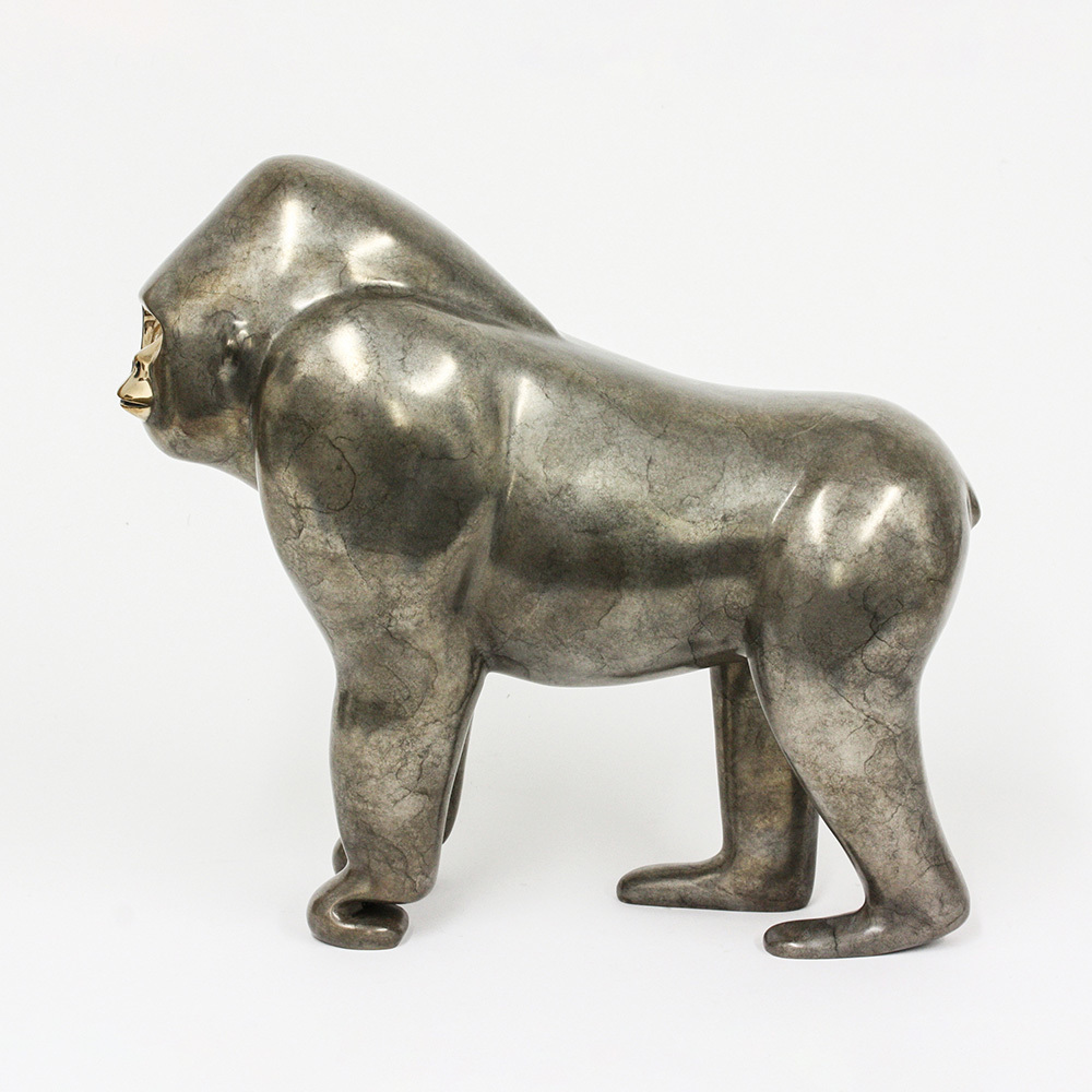 Loet Vanderveen - GORILLA, SILVERBACK (330) - BRONZE - 14 X 6 X 13 - These sculptures are bronze limited editions.
<br>
<br><a href="/[sculpture]/[available]-[patina]-[swatches]/">More than 30 patinas are available</a>. Available patinas are indicated as IN STOCK. Loet Vanderveen limited editions are always in strong demand and our stocked inventory sells quickly. Special orders are not being taken at this time.
<br>
<br>Allow a few weeks for your sculptures to arrive as each one is thoroughly prepared and packed in our warehouse. This includes fully customized crating and boxing for each piece. Your patience is appreciated during this process as we strive to ensure that your new artwork safely arrives.
<br>
<br>Shipping and Handling TBD
